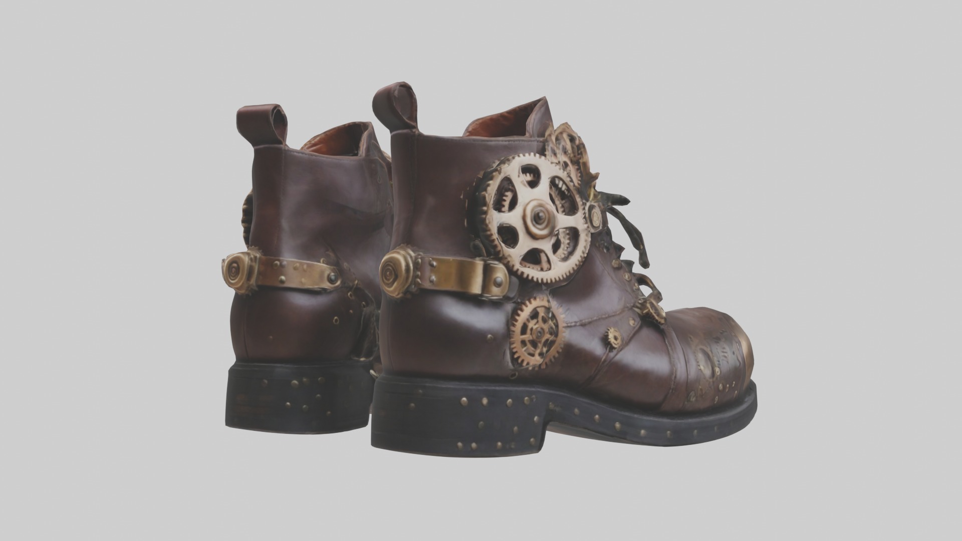 Steampunk Full Set Low-poly 3D model_15