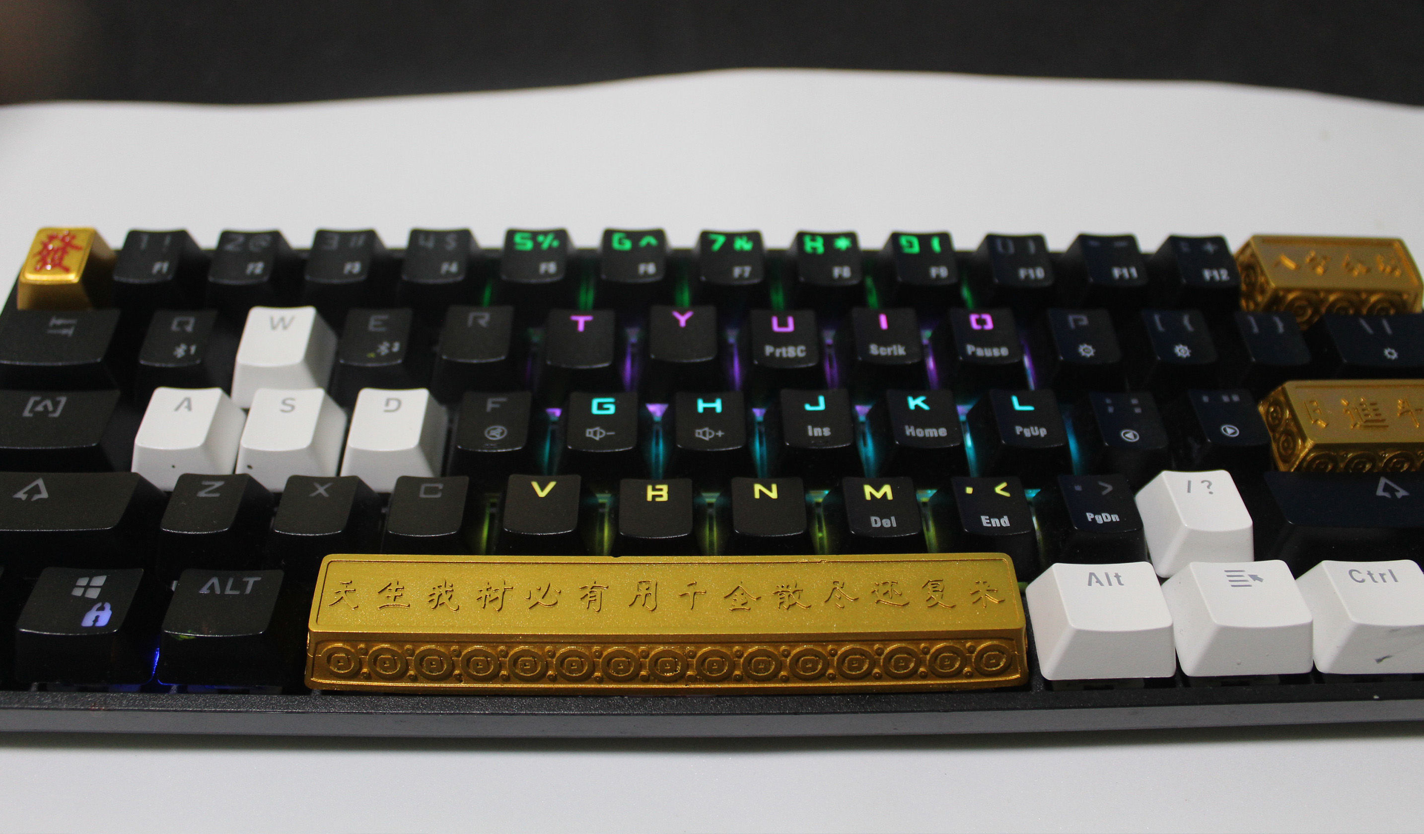 Chinese Lucky Gold Keycap Set 3D print model_2