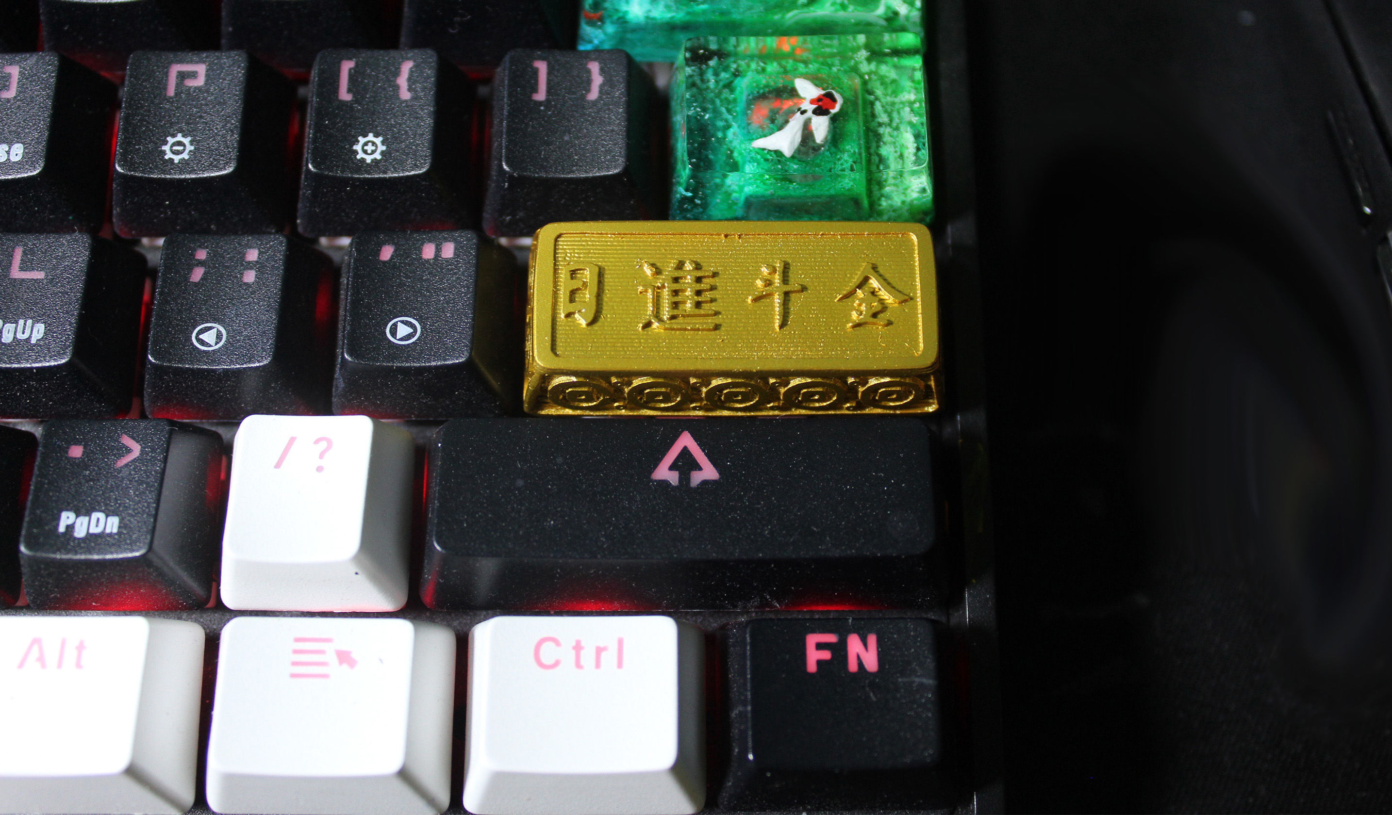 Chinese Lucky Gold Keycap Set 3D print model_4
