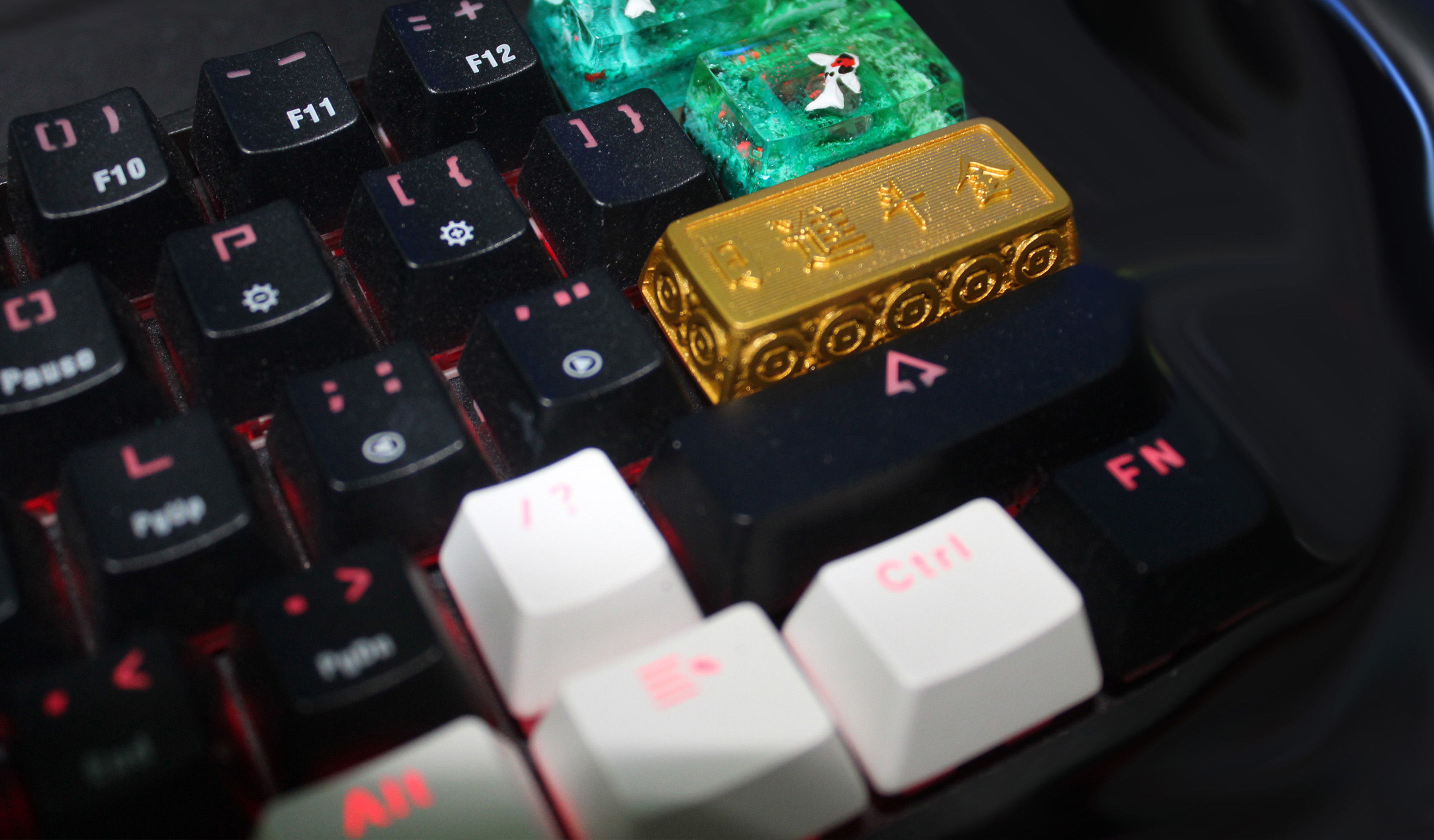 Chinese Lucky Gold Keycap Set 3D print model_5