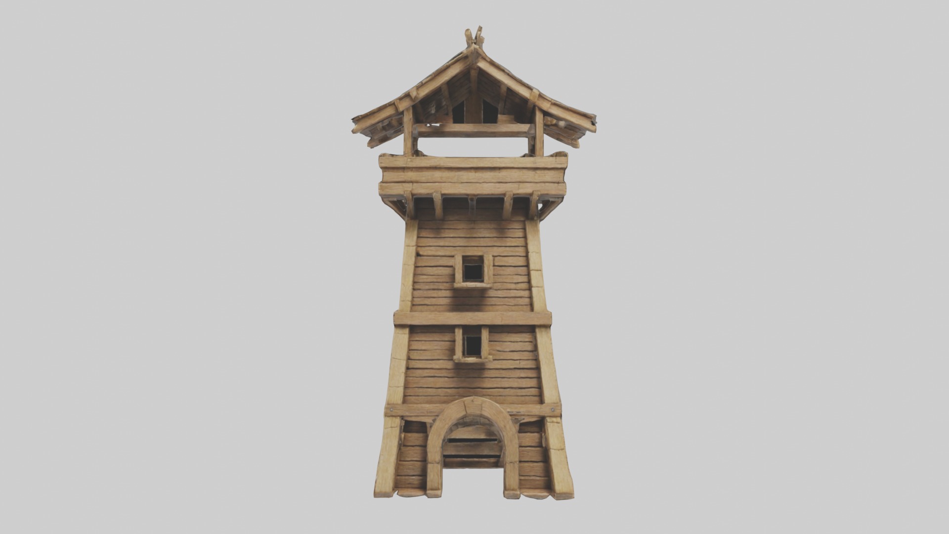 Siegetower Model Low-poly 3D model_3