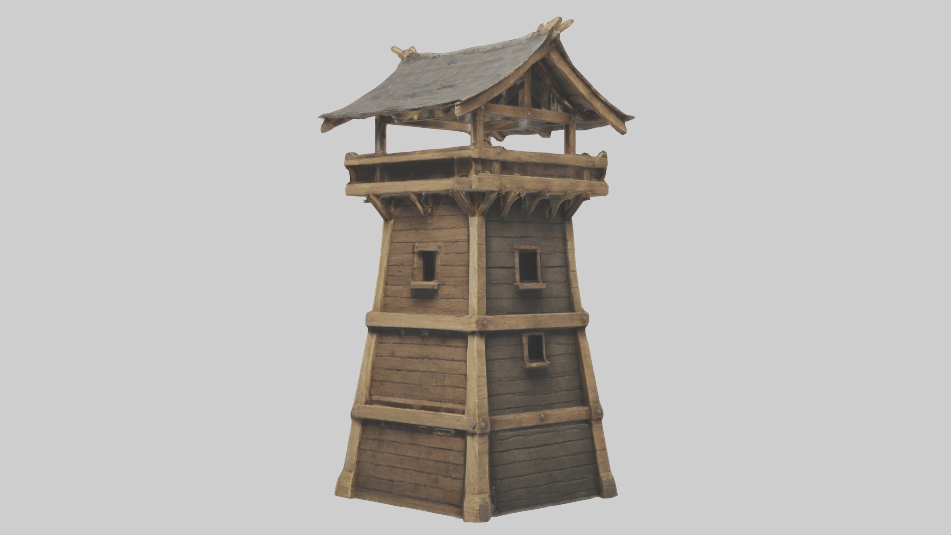 Siegetower Model Low-poly 3D model_1