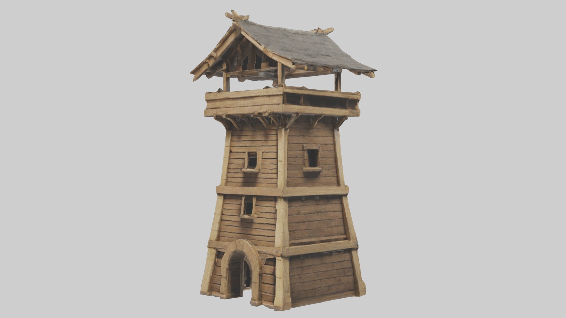 Siegetower Model Low-poly 3D model_4