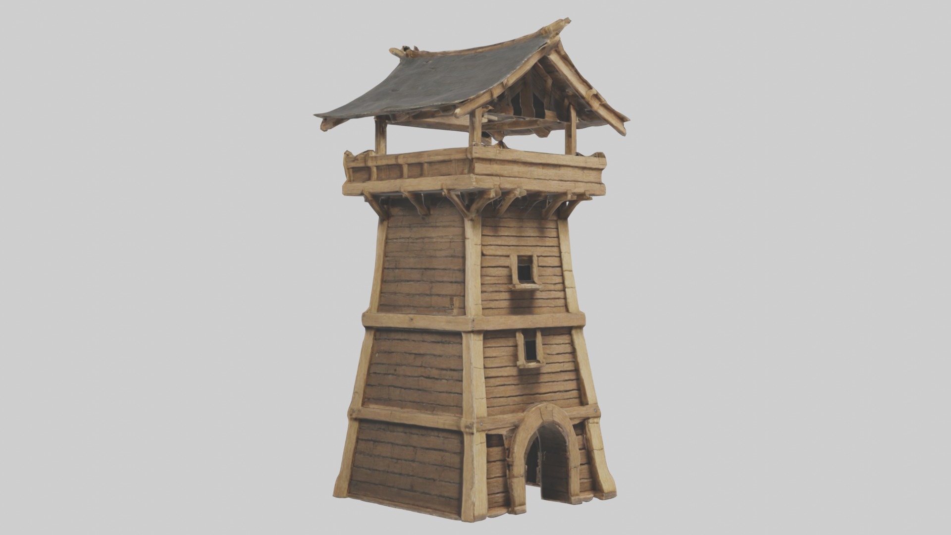 Siegetower Model Low-poly 3D model_5