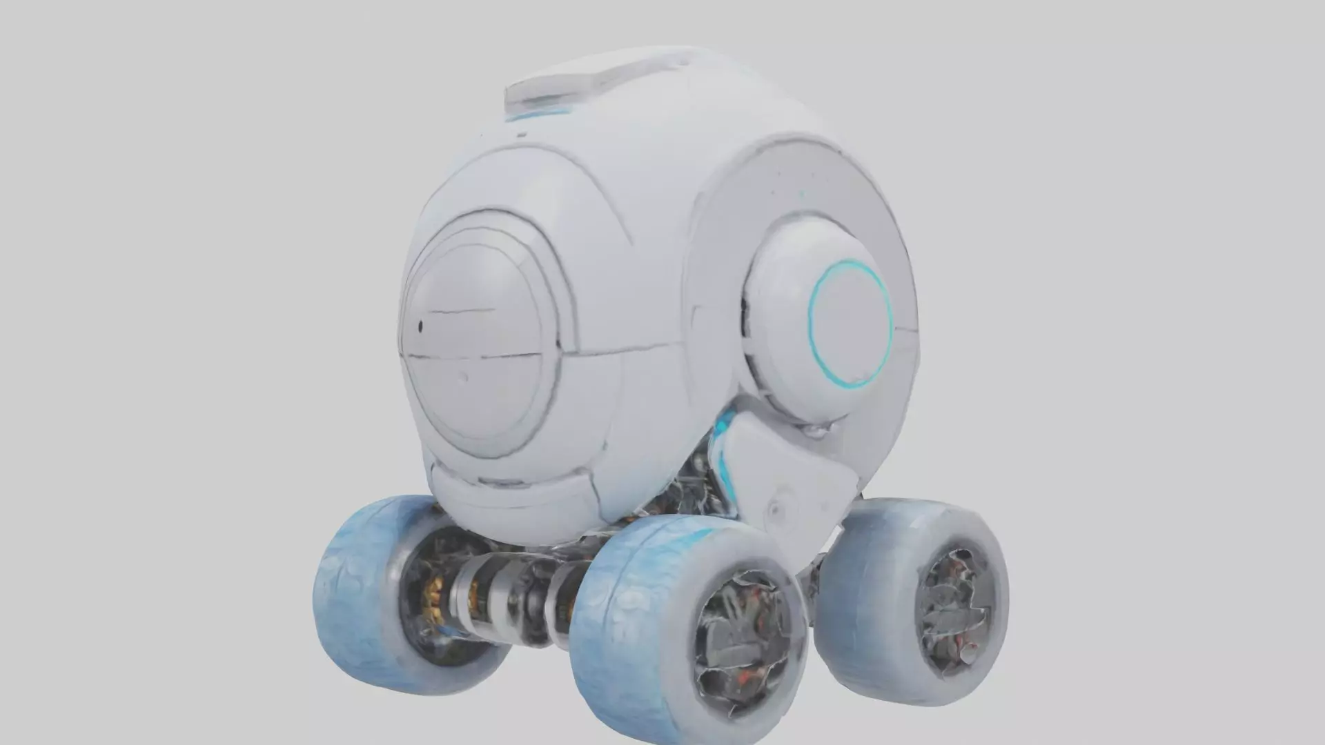 Self Cleaning Robot M 1 Low-poly 3D model_0