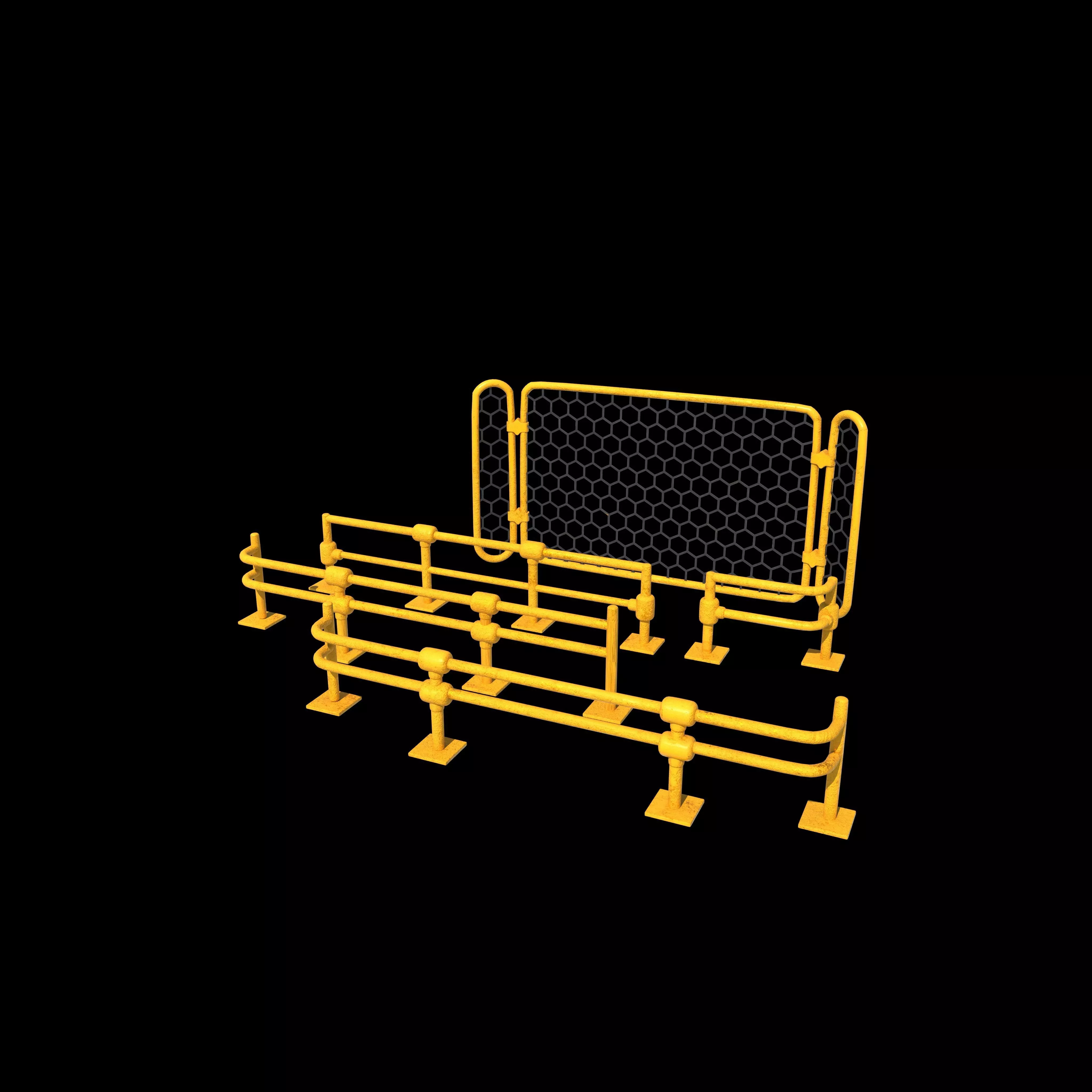 Warehouse Fence 3D model_0