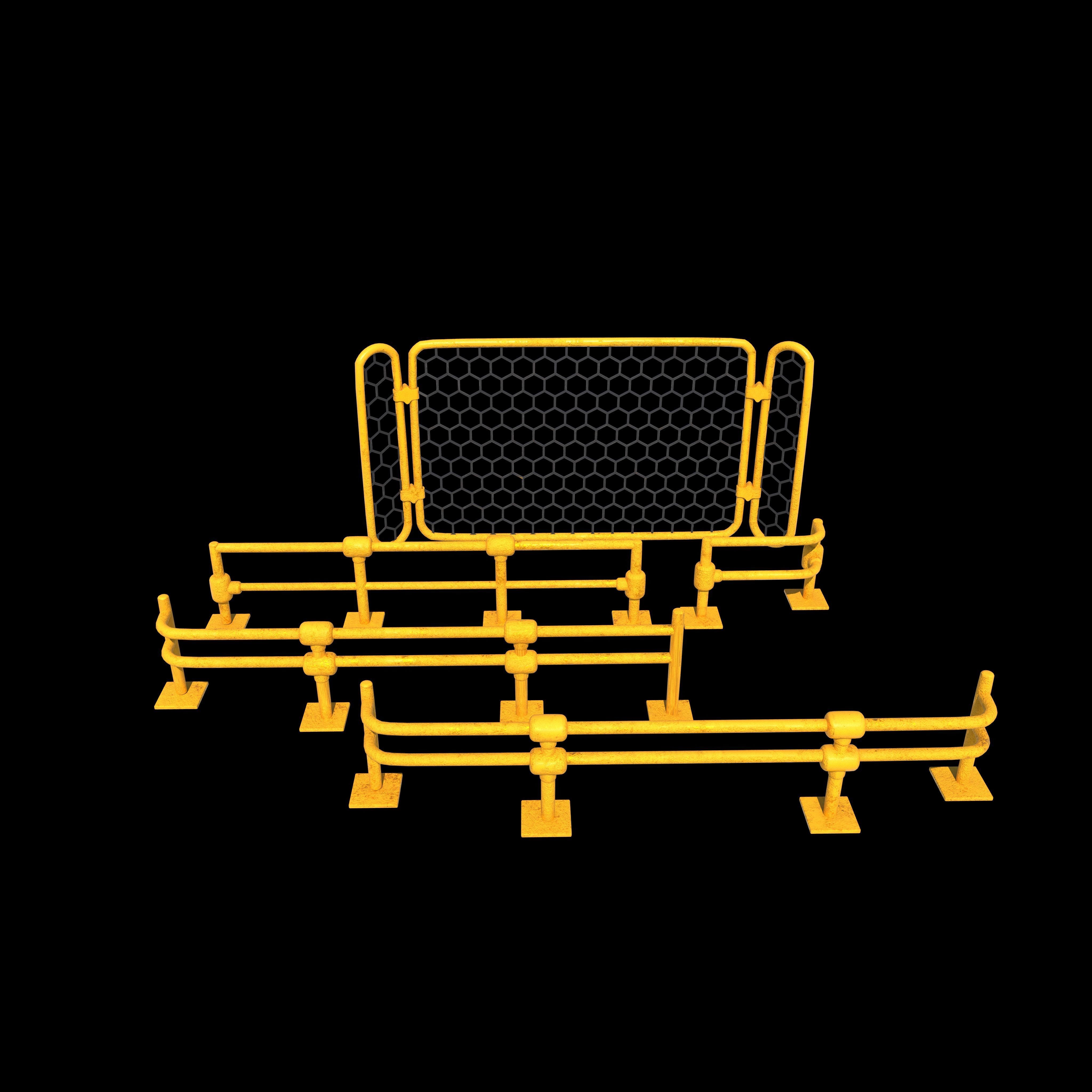 Warehouse Fence 3D model_6