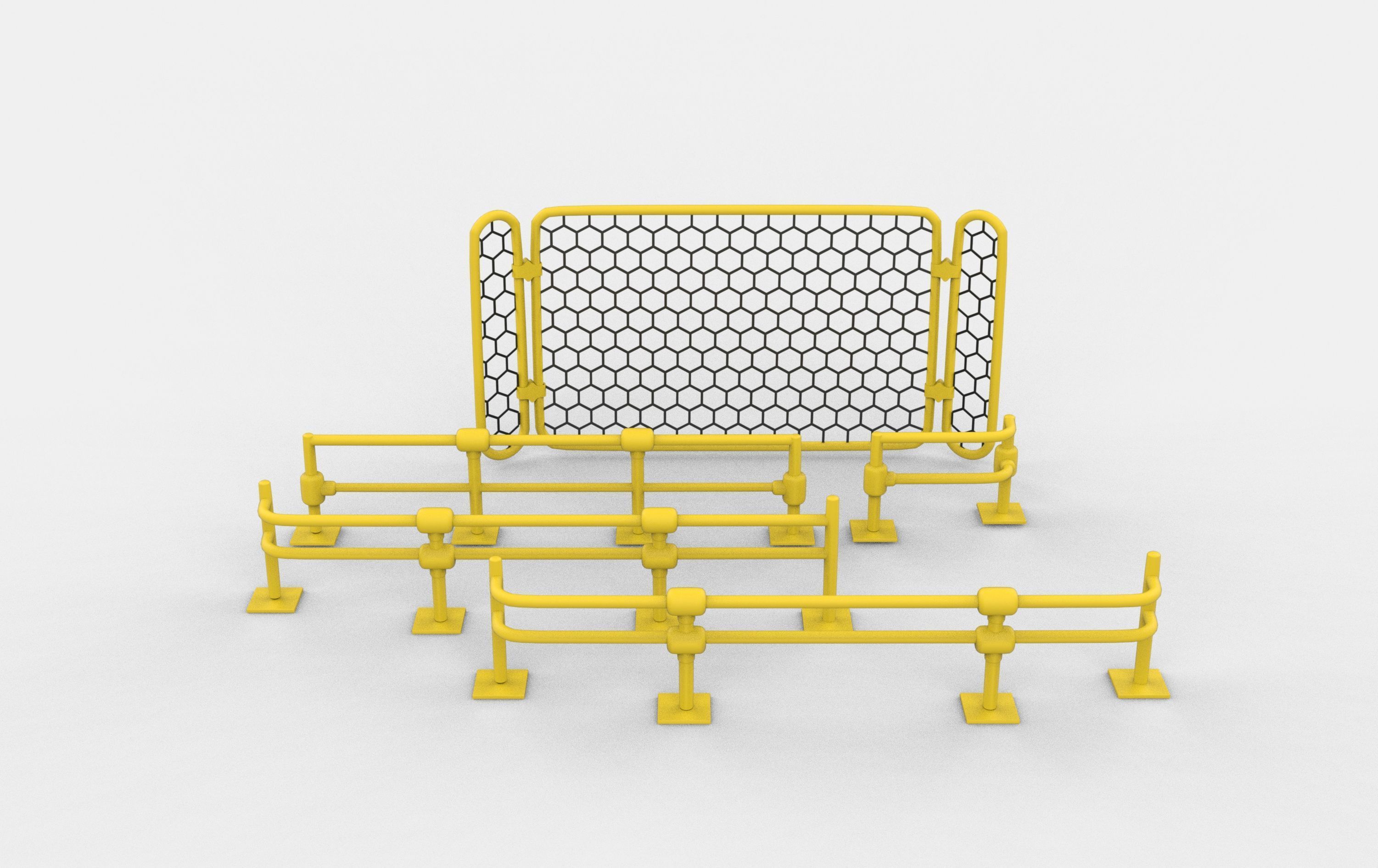 Warehouse Fence 3D model_4