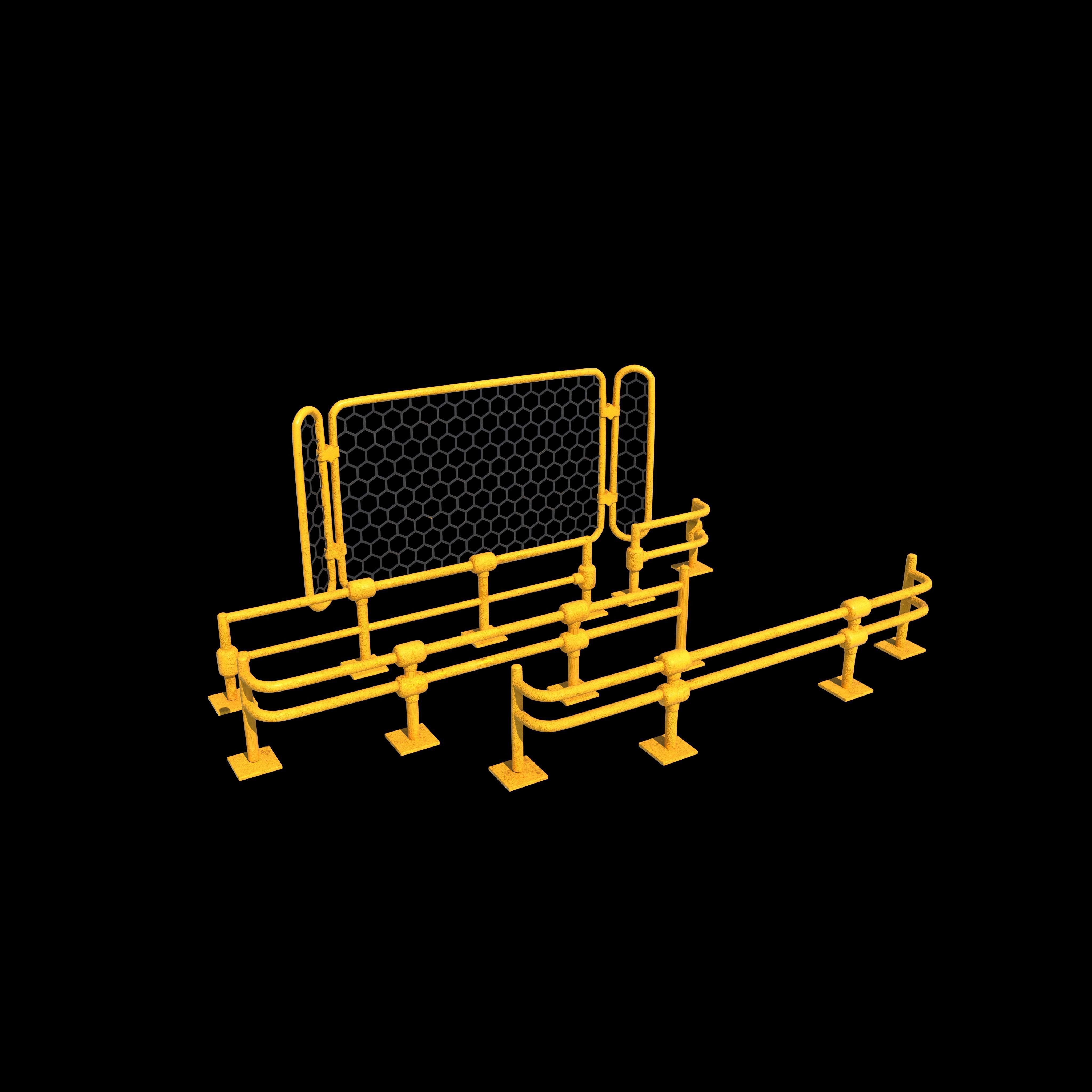 Warehouse Fence 3D model_2