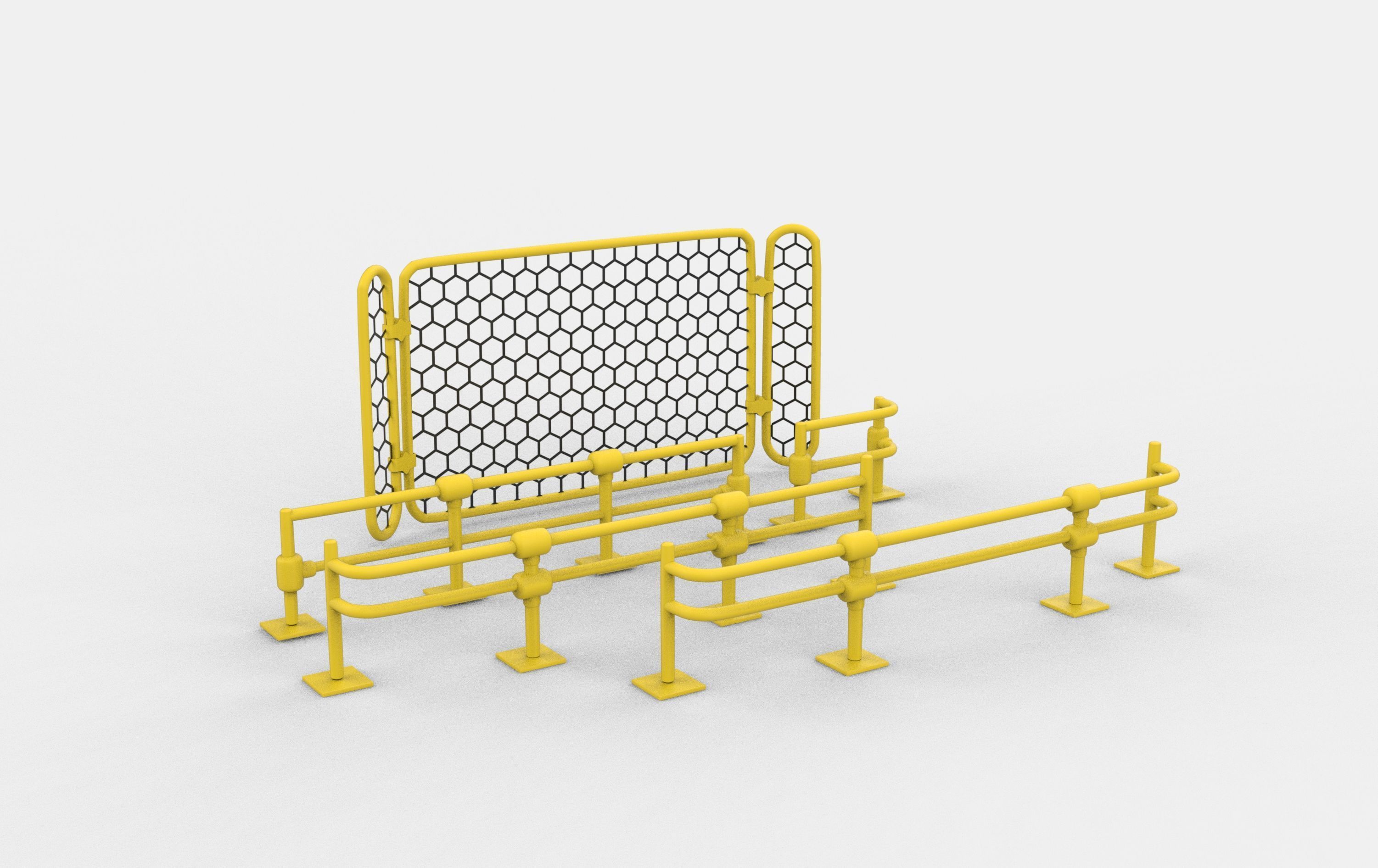 Warehouse Fence 3D model_3
