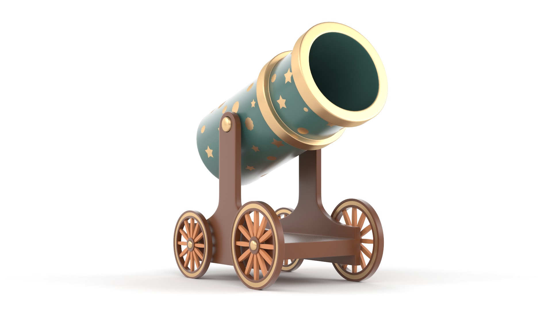 Circus Cannon 3D model_4