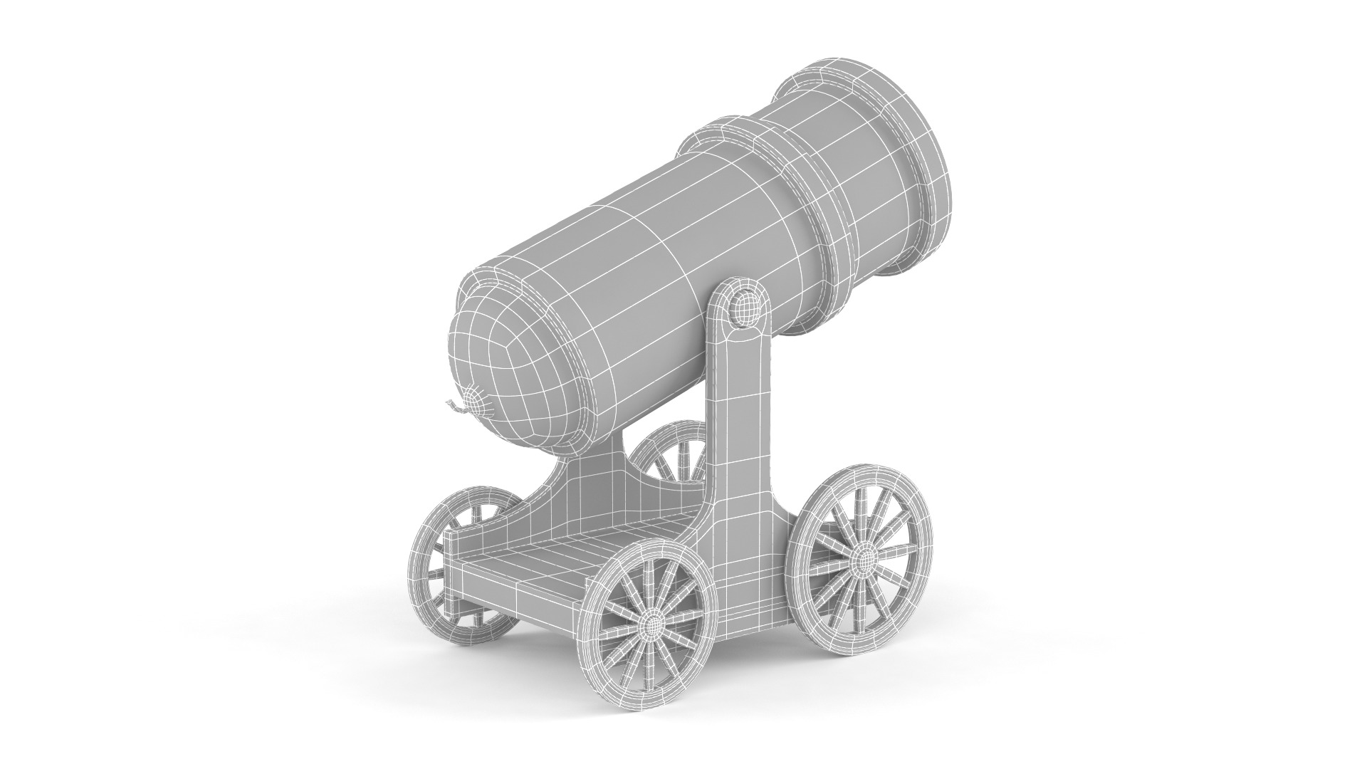 Circus Cannon 3D model_9