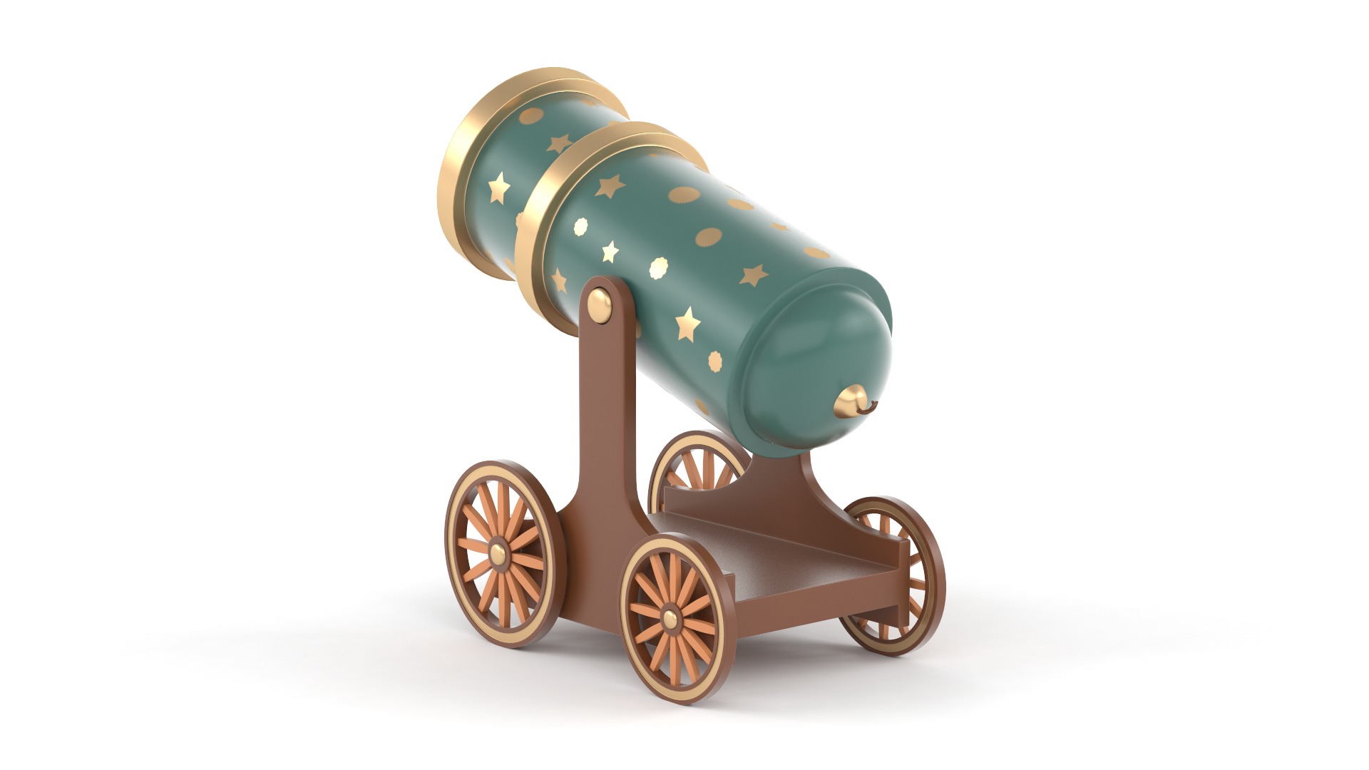 Circus Cannon 3D model_5