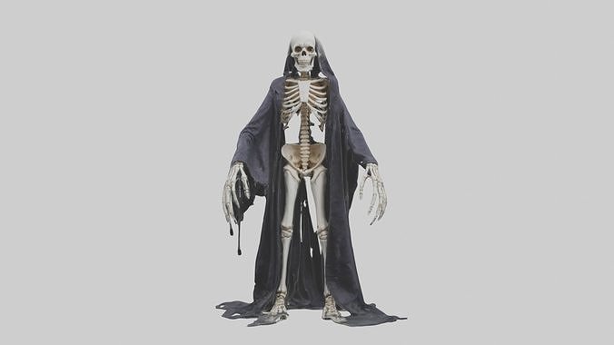 Scary Skeleton Model Low-poly 3D model