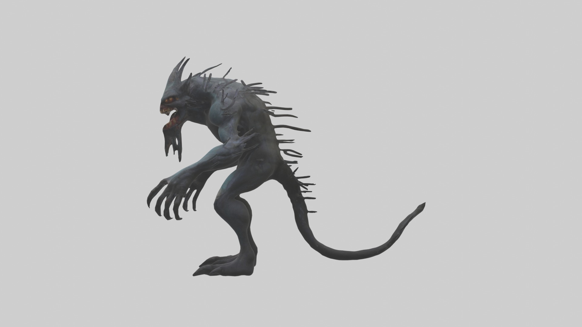 Scary Monster Model Low-poly 3D model_12