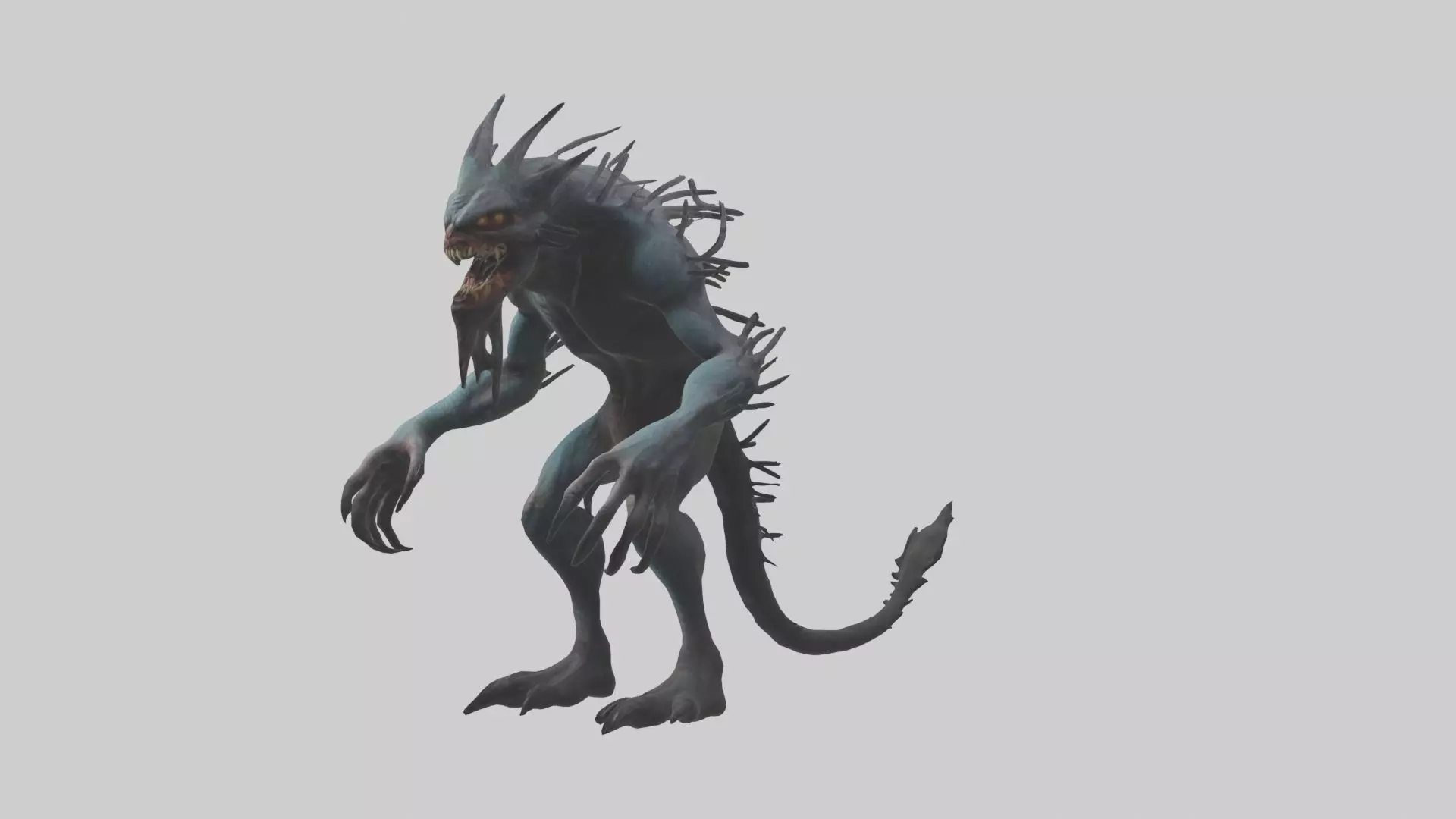 Scary Monster Model Low-poly 3D model_0