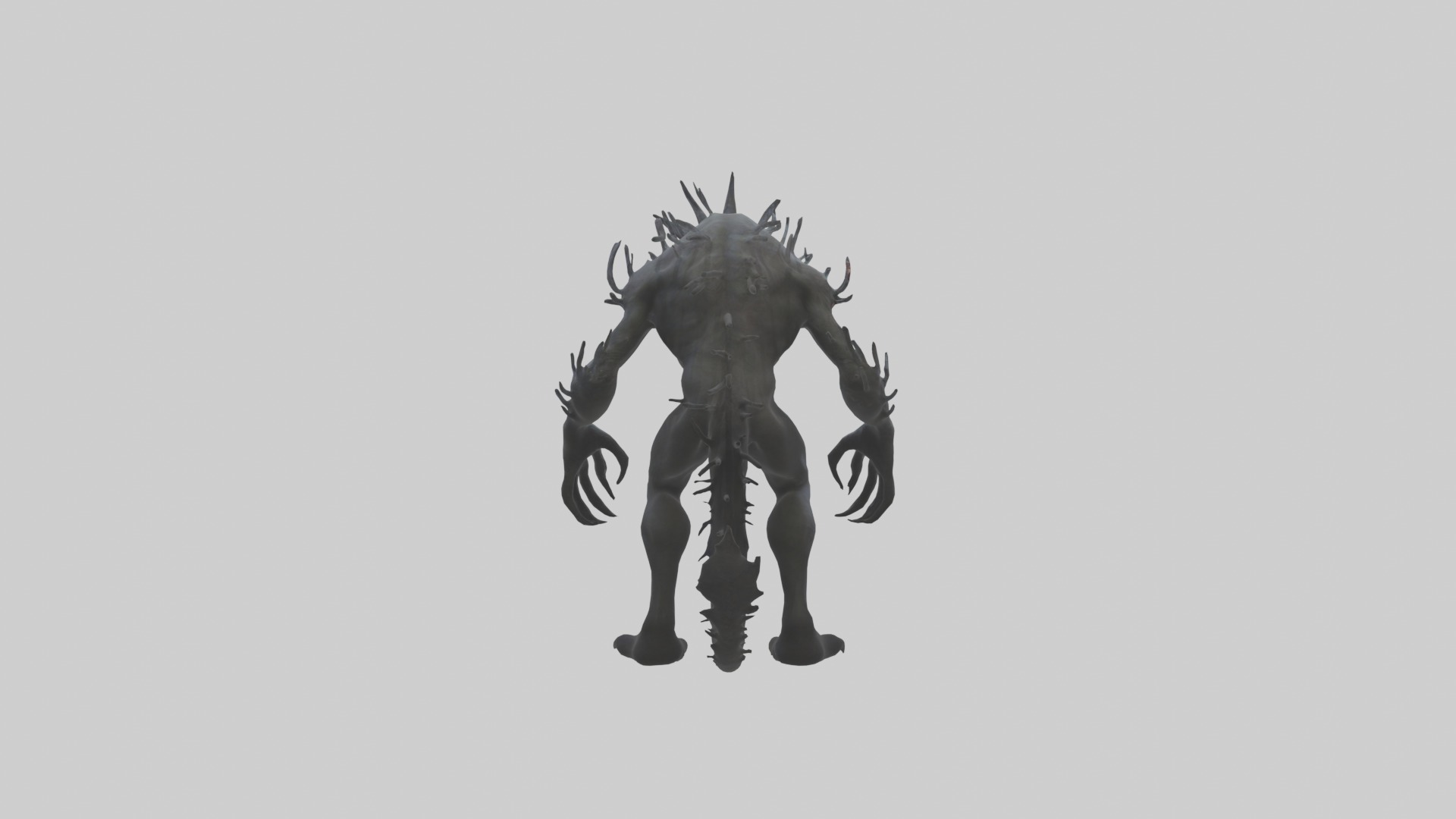 Scary Monster Model Low-poly 3D model_2