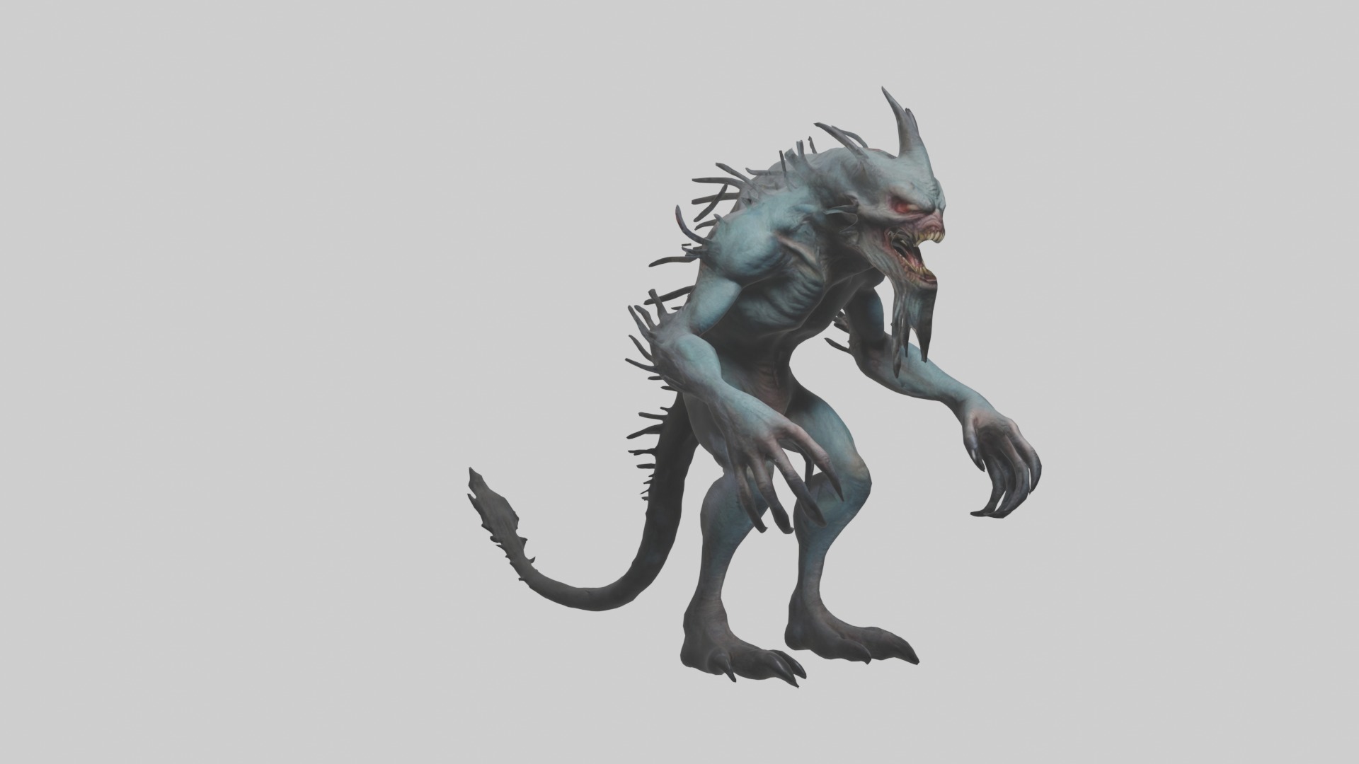 Scary Monster Model Low-poly 3D model_10