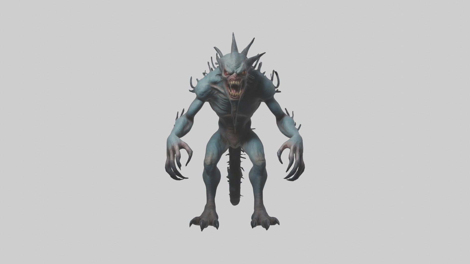 Scary Monster Model Low-poly 3D model_8