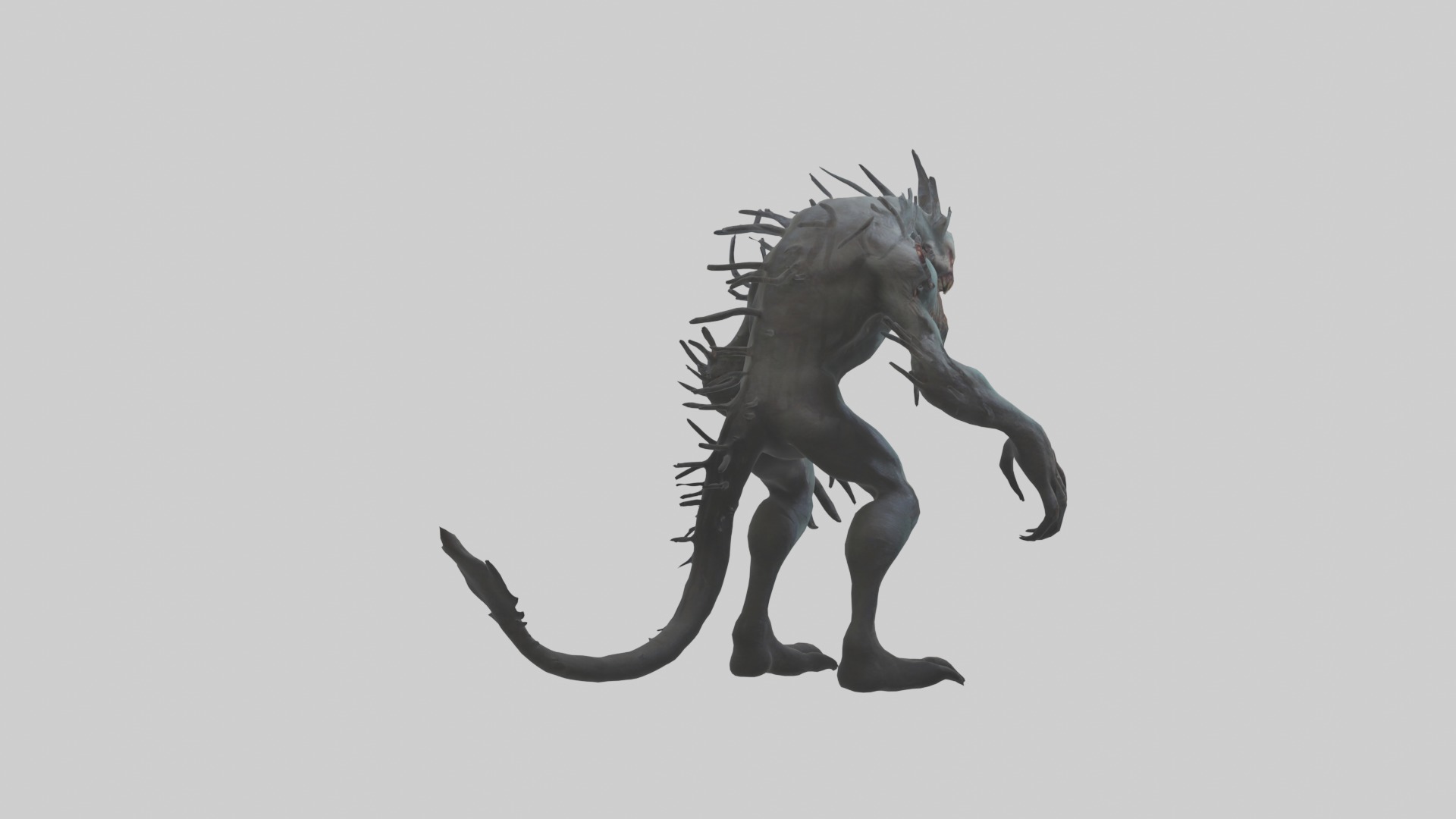 Scary Monster Model Low-poly 3D model_7