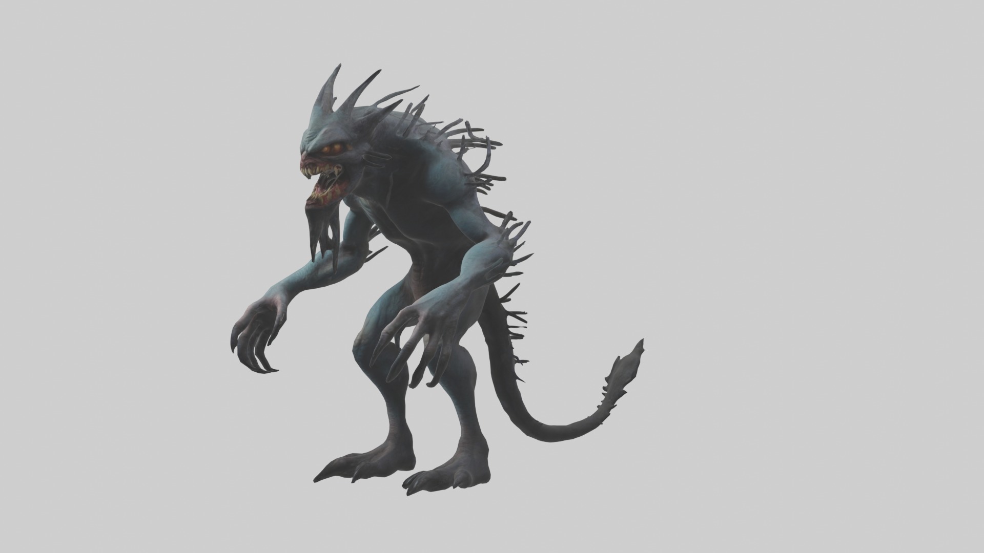Scary Monster Model Low-poly 3D model_9