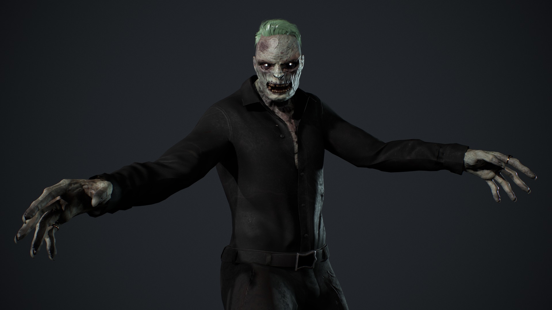Office Zombie Low-poly 3D model_11