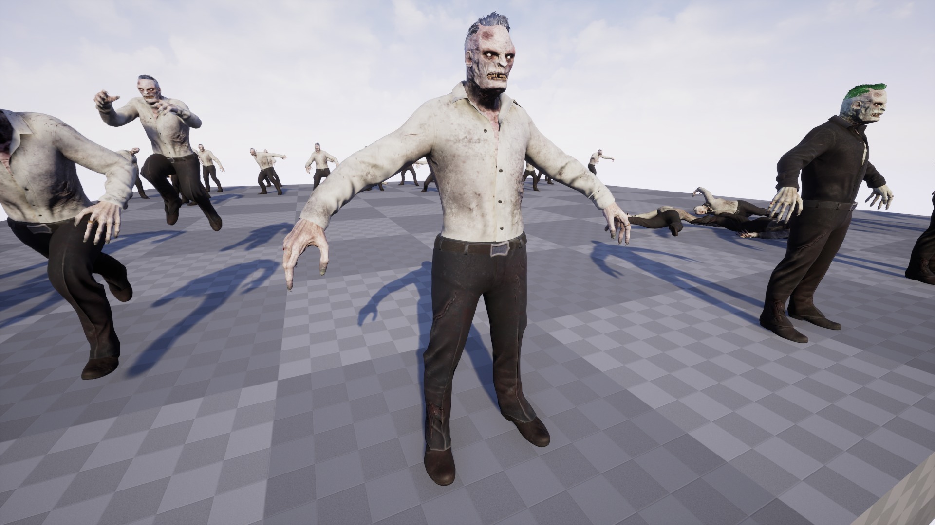 Office Zombie Low-poly 3D model_18