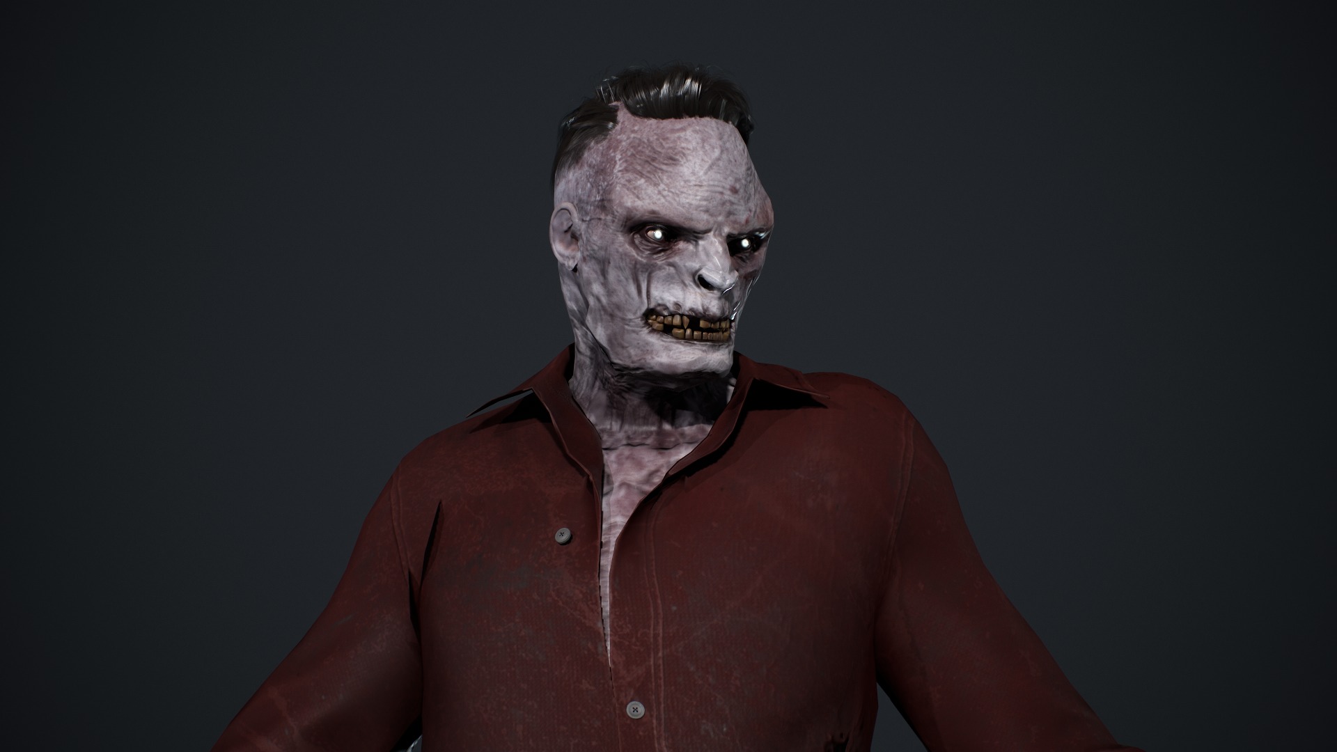 Office Zombie Low-poly 3D model_13
