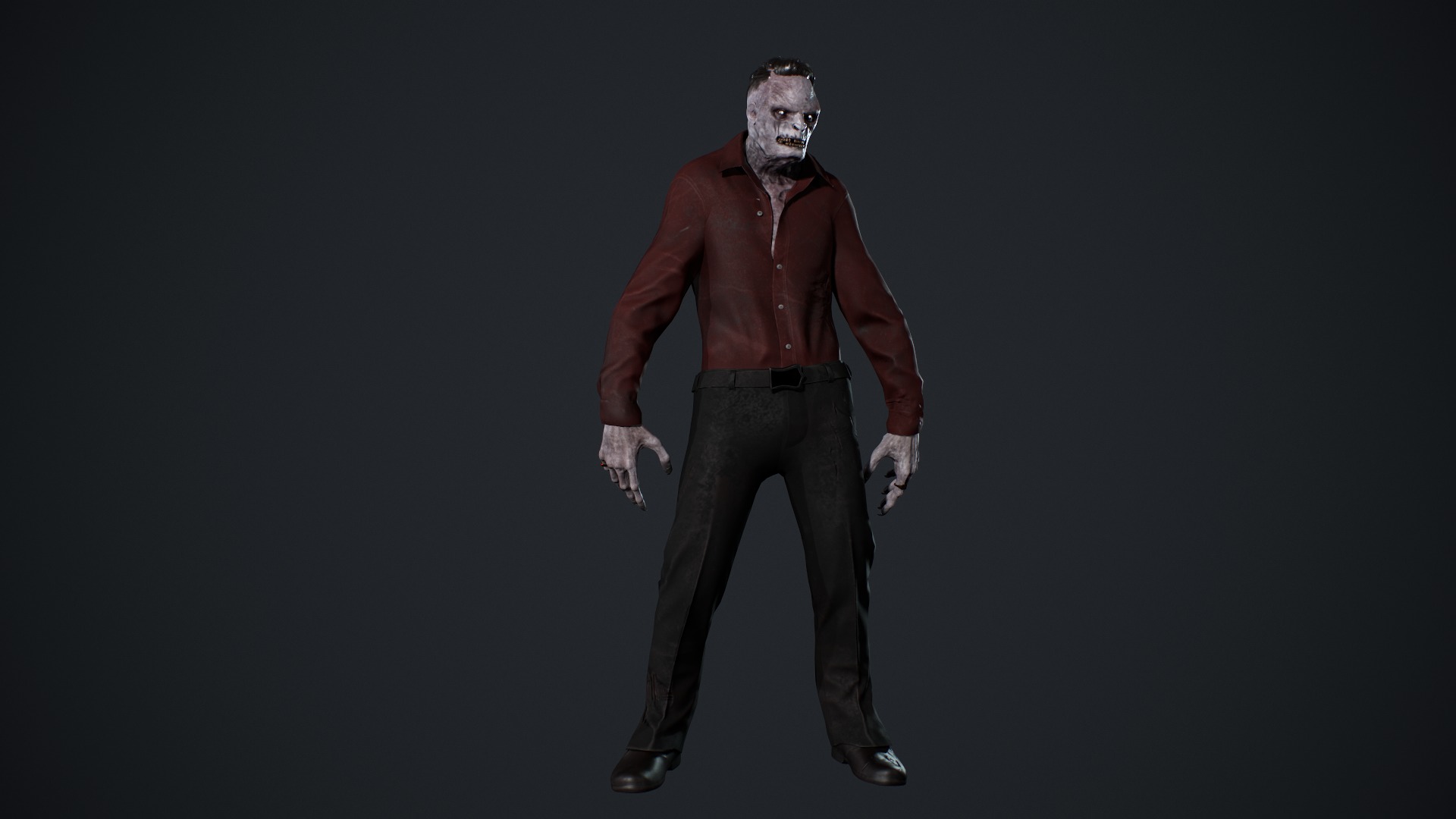 Office Zombie Low-poly 3D model_12