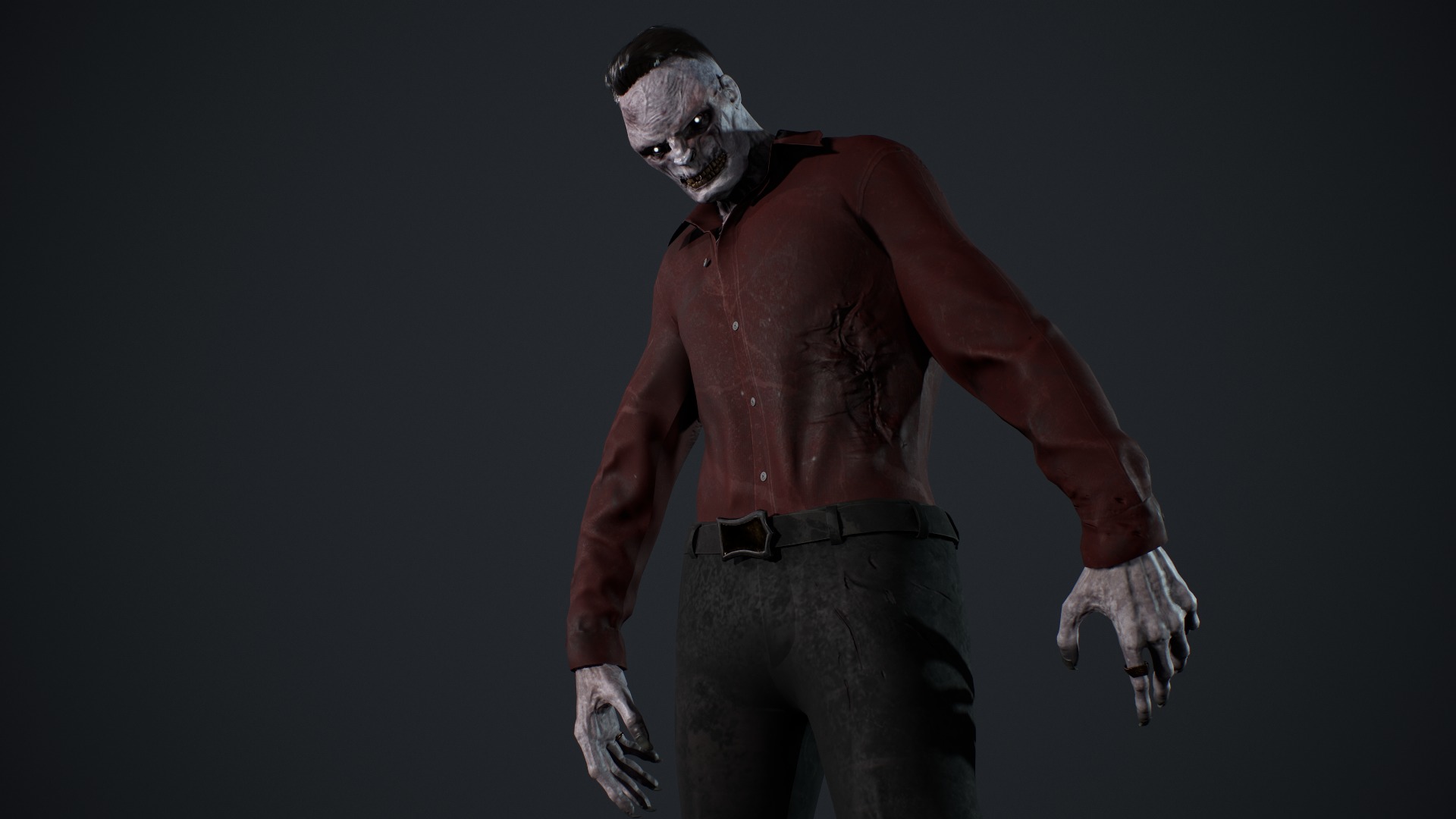 Office Zombie Low-poly 3D model_14