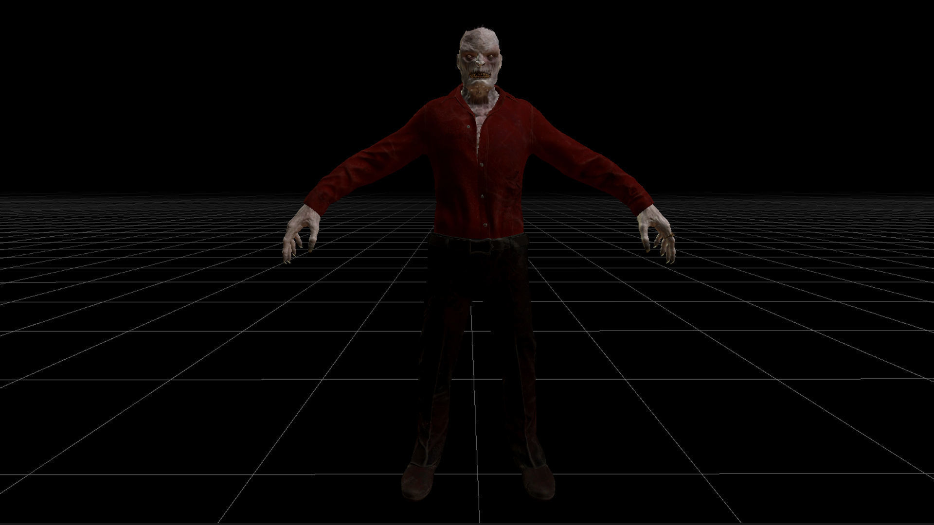 Office Zombie Low-poly 3D model_24