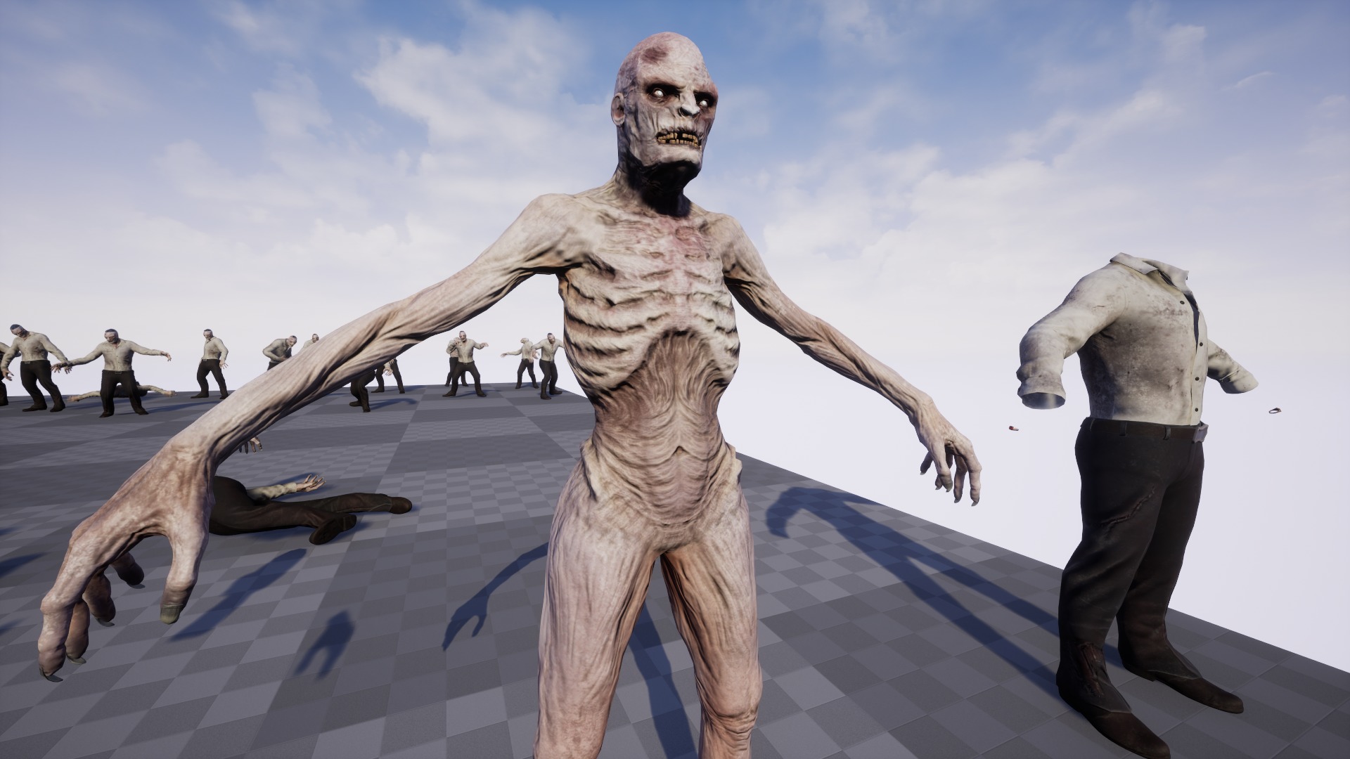 Office Zombie Low-poly 3D model_19