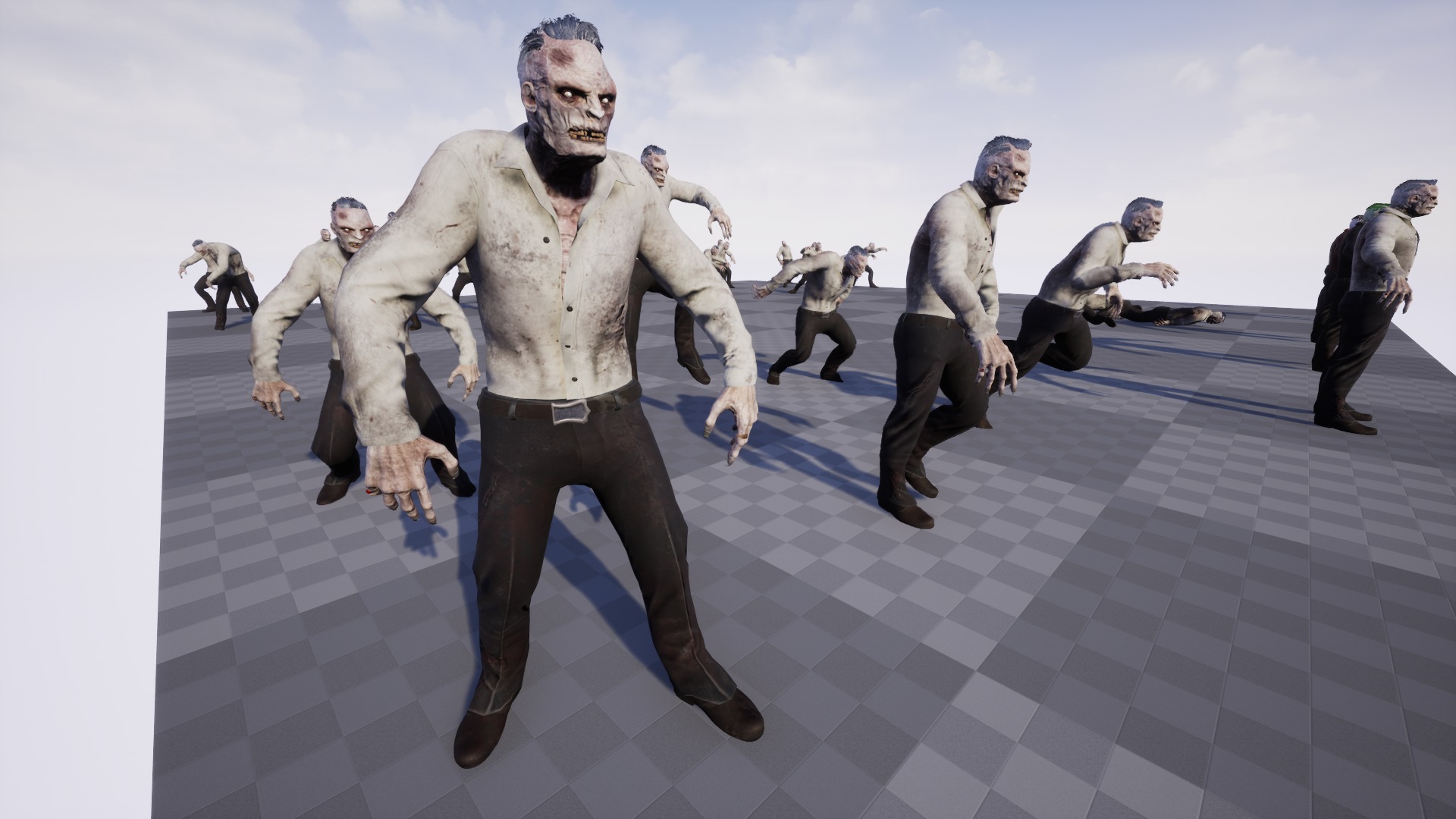 Office Zombie Low-poly 3D model_20