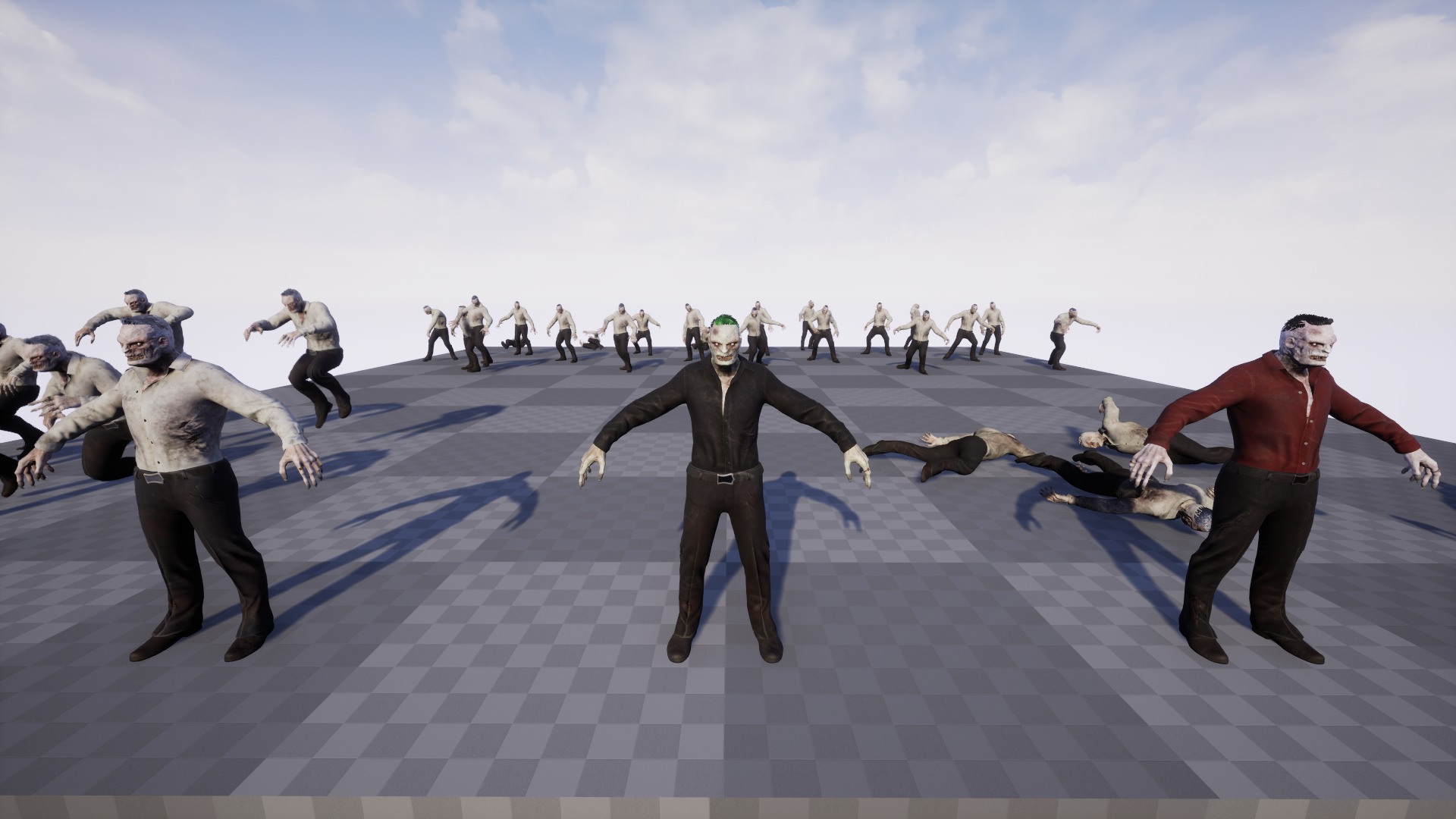 Office Zombie Low-poly 3D model_16