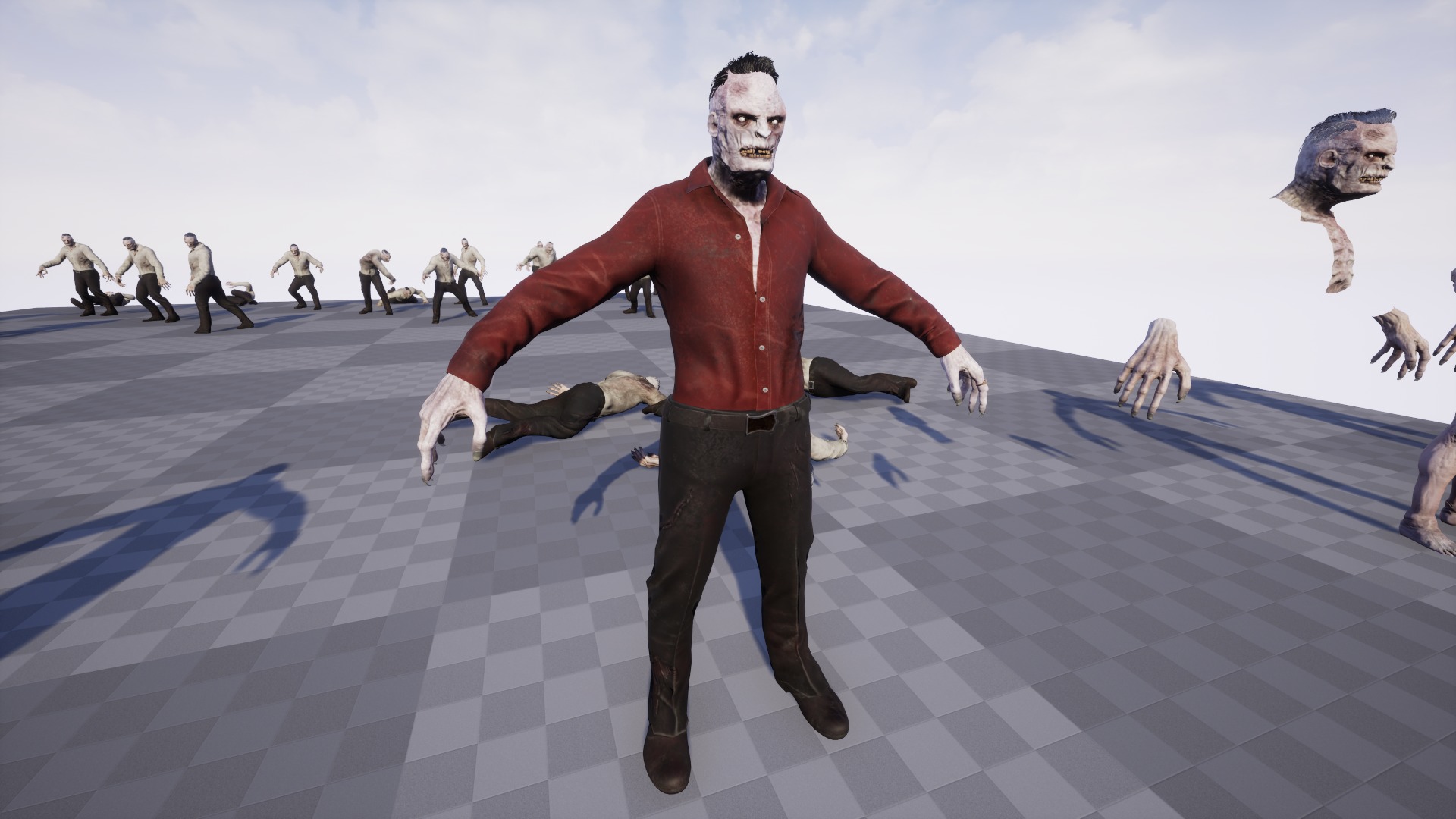 Office Zombie Low-poly 3D model_17