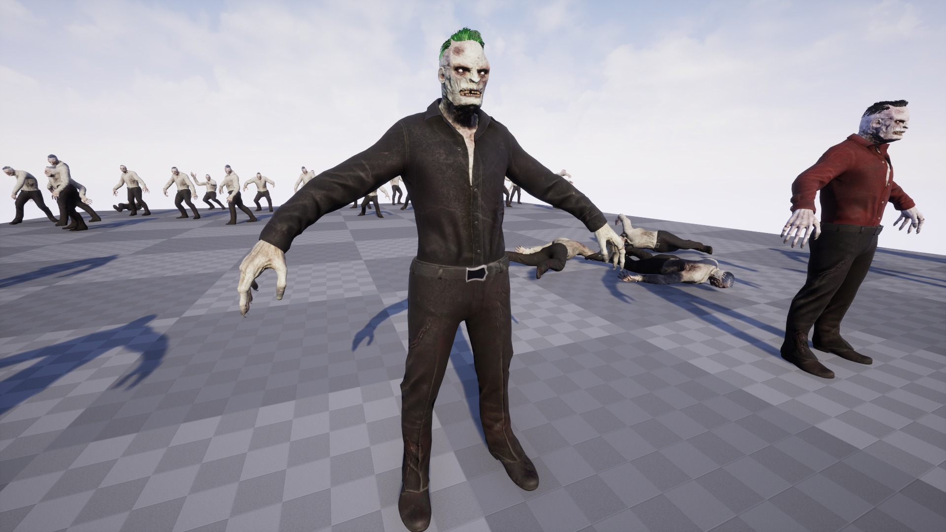 Office Zombie Low-poly 3D model_21