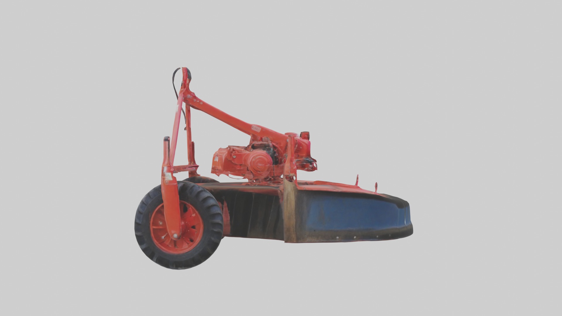 Rotarytiller Model Low-poly 3D model_7