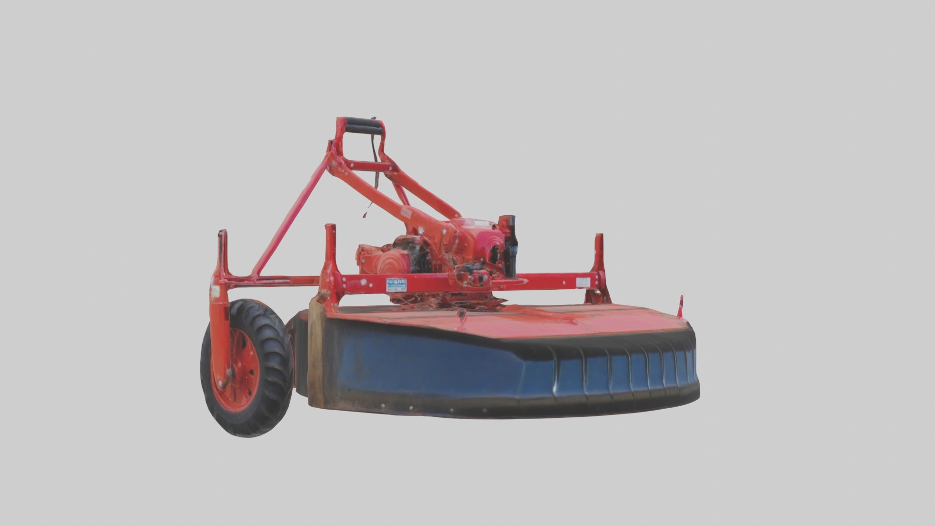 Rotarytiller Model Low-poly 3D model_5
