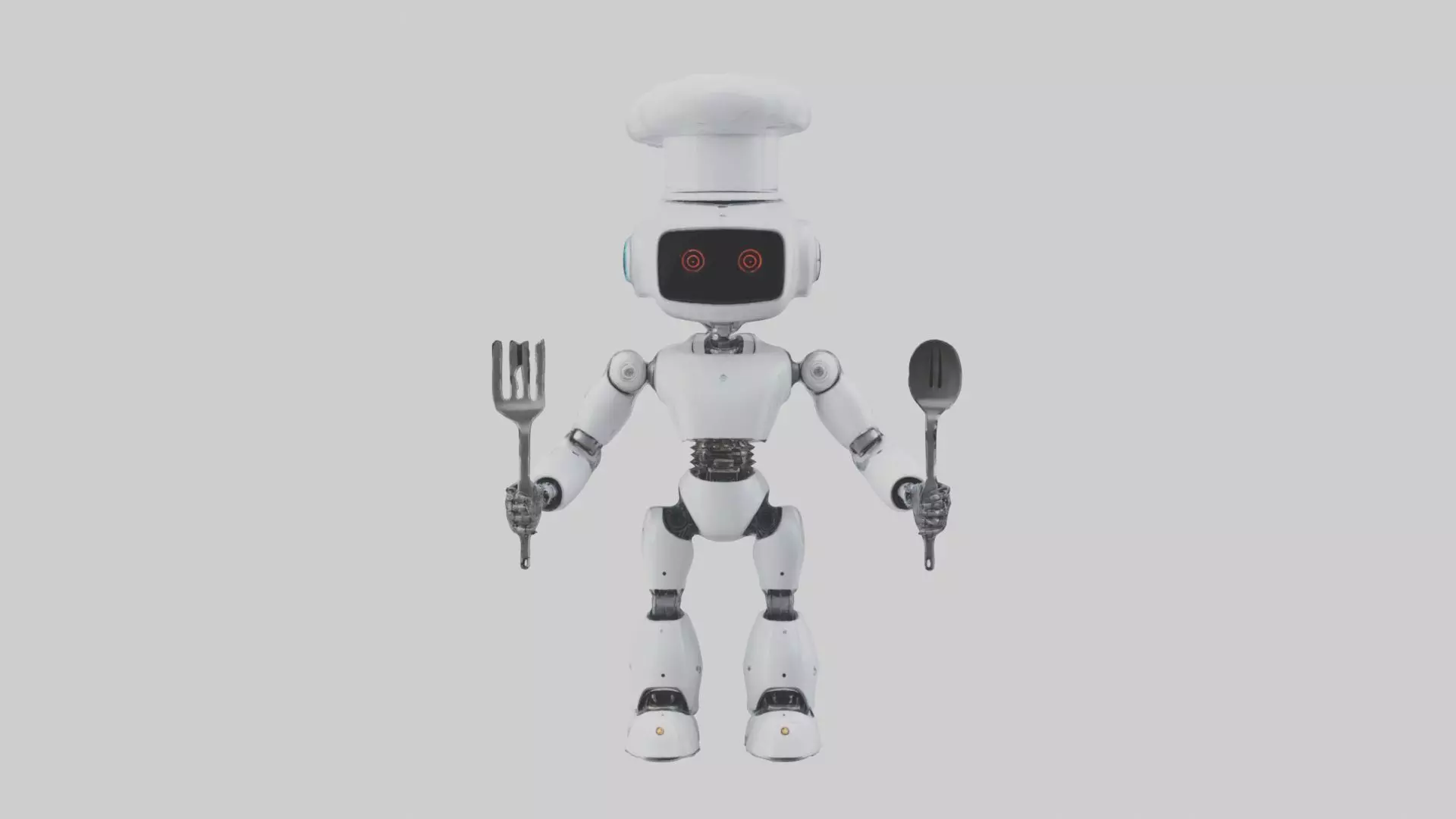 Robot Chef Model 1 Low-poly 3D model_0