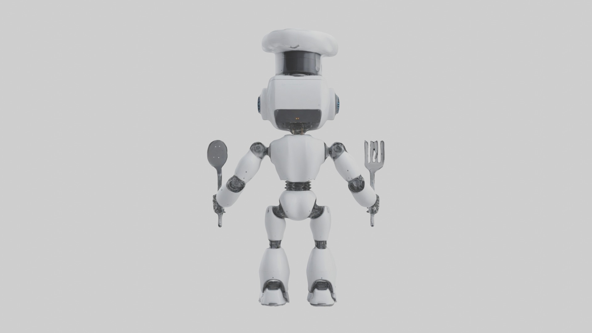 Robot Chef Model 1 Low-poly 3D model_1