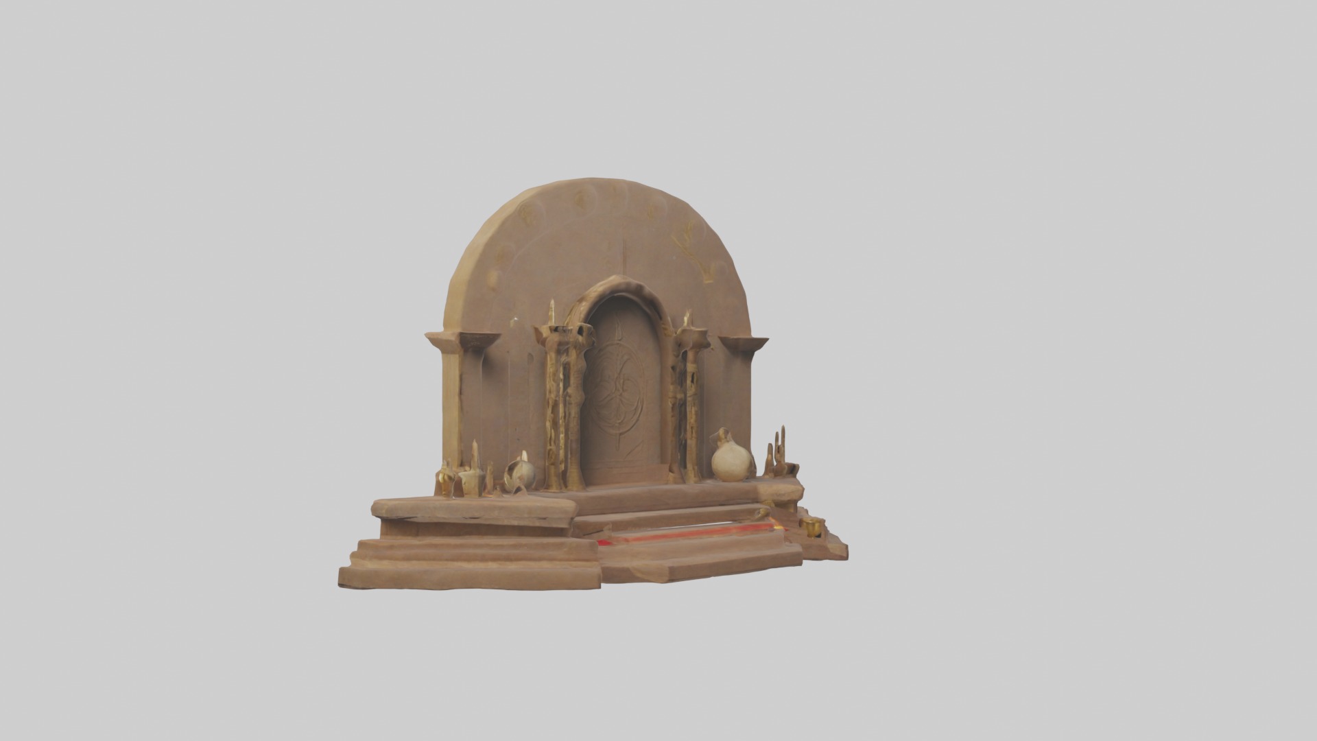 Ritualaltar Model Low-poly 3D model_4