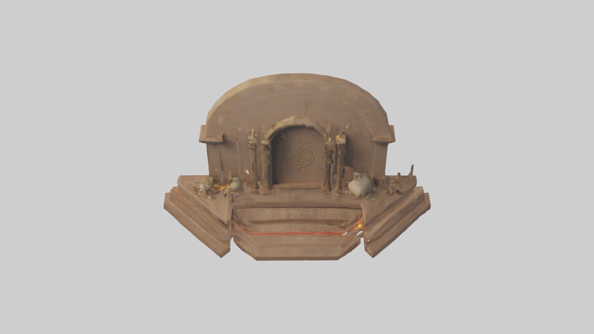 Ritualaltar Model Low-poly 3D model_11