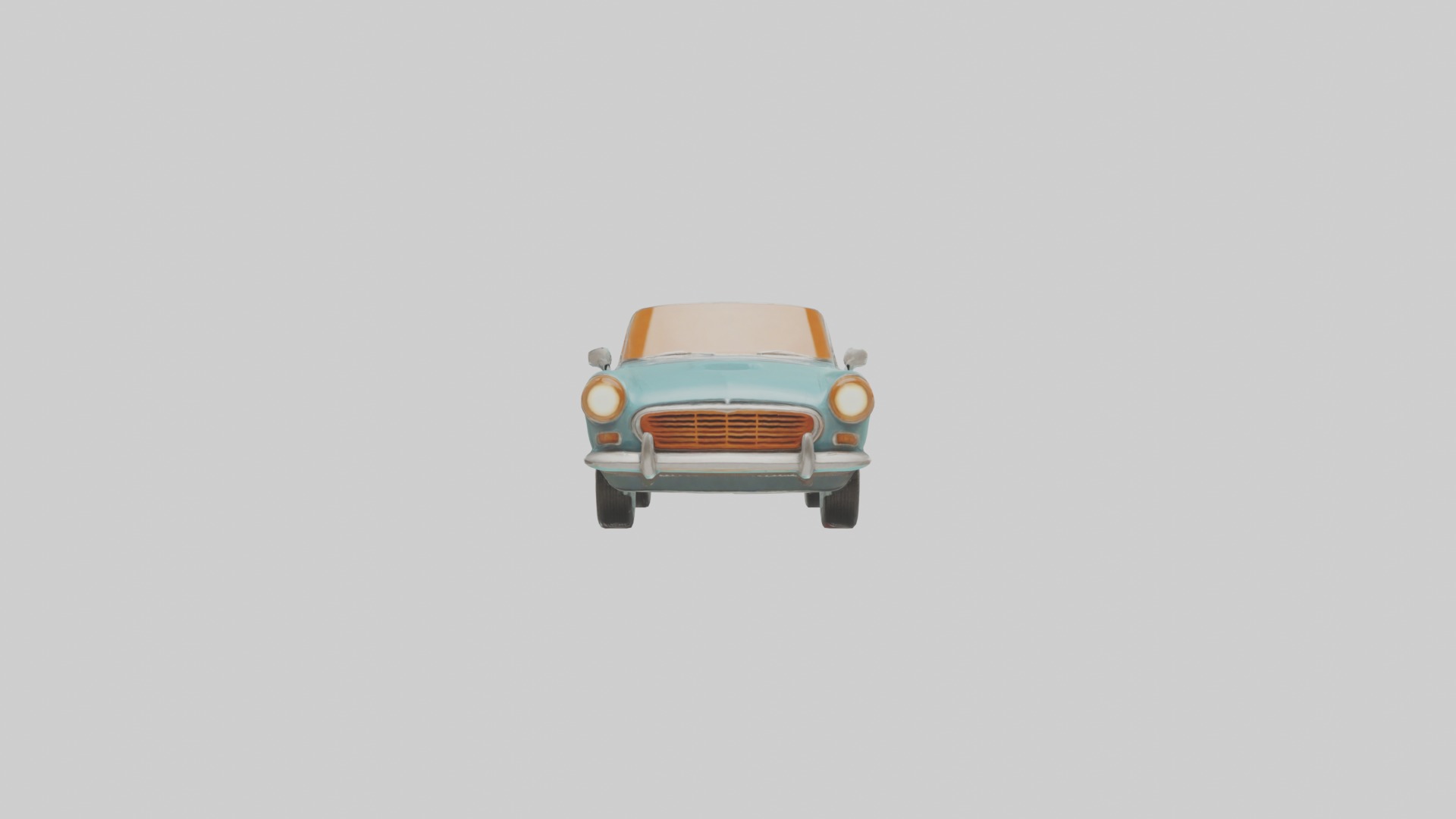 Retro Car Model 1 Low-poly 3D model_3