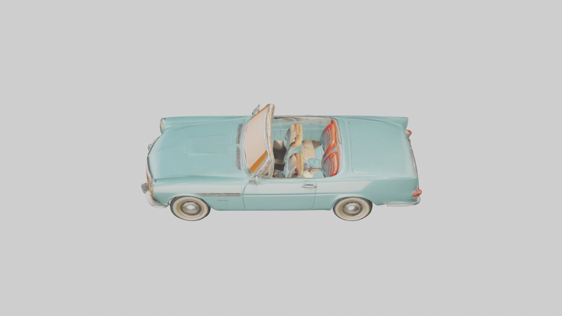 Retro Car Model 1 Low-poly 3D model_11