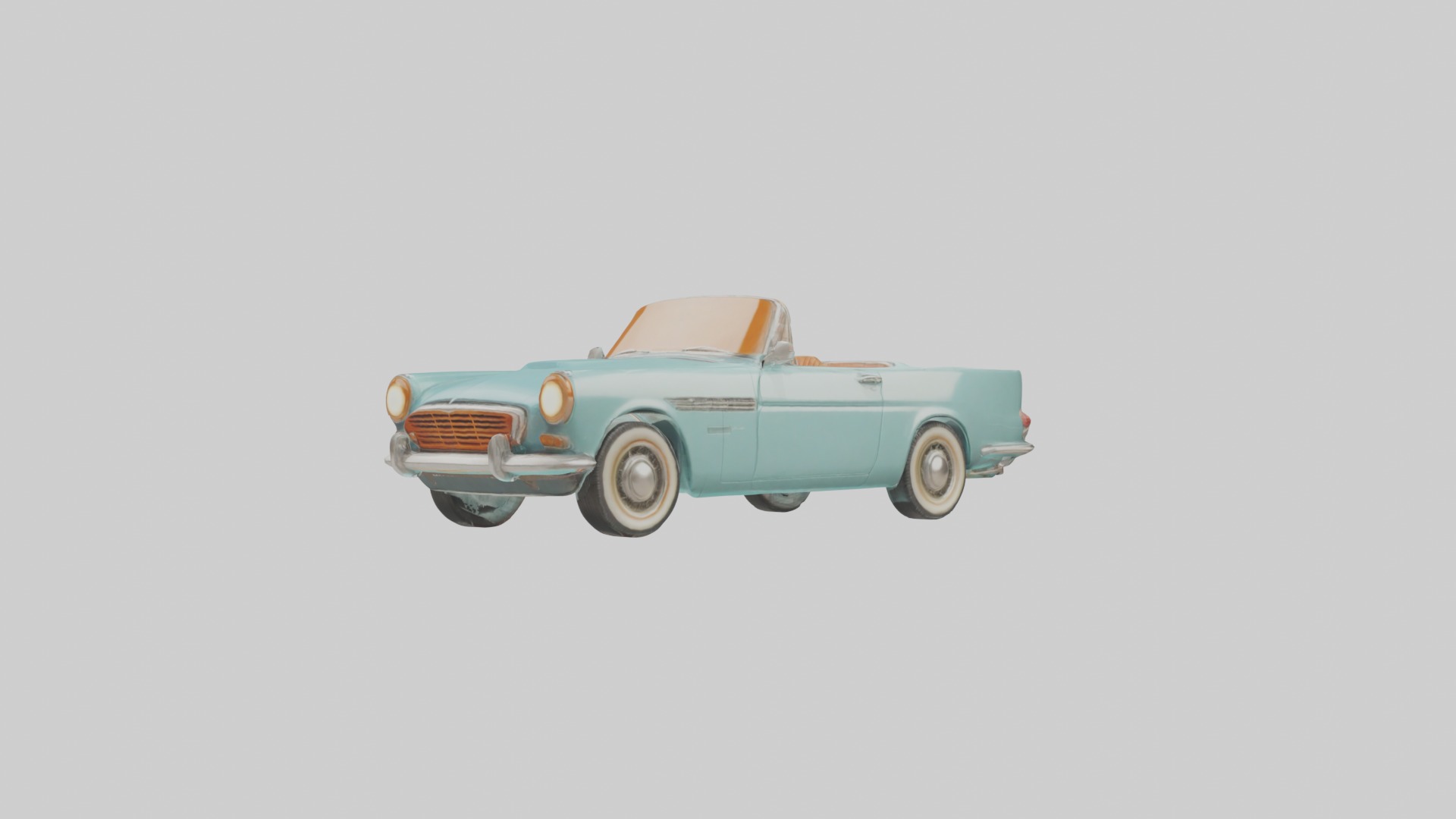 Retro Car Model 1 Low-poly 3D model_4