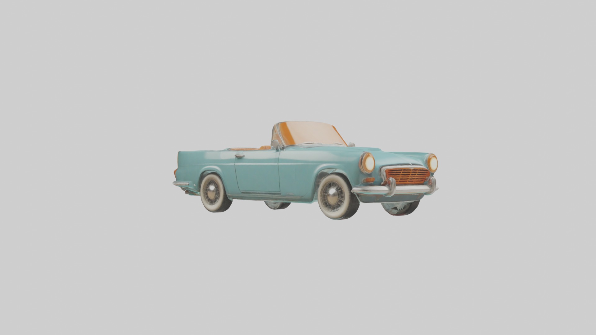 Retro Car Model 1 Low-poly 3D model_5