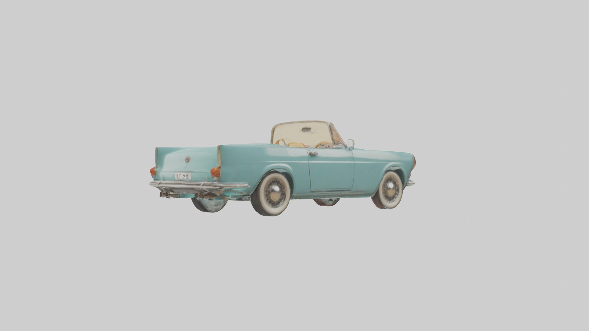 Retro Car Model 1 Low-poly 3D model_2
