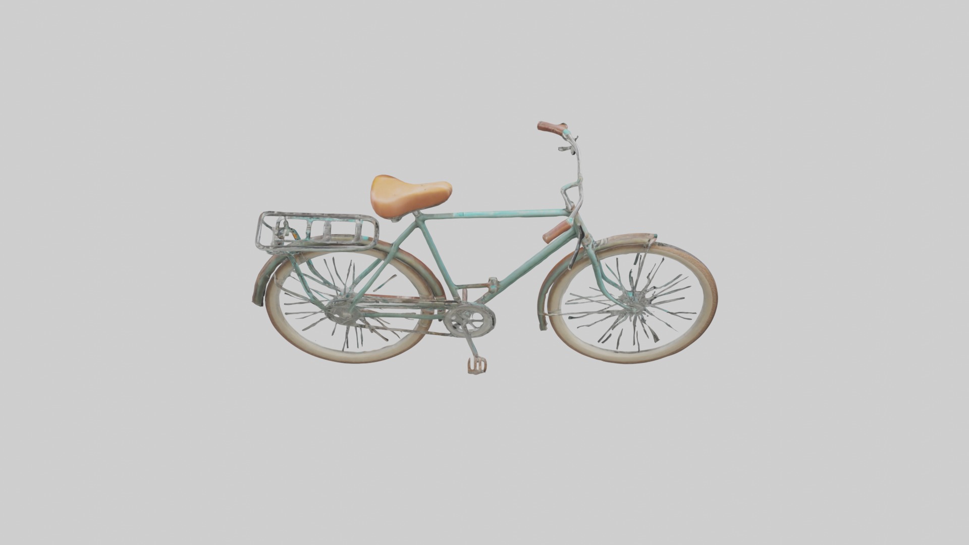 Retro Bicycle Model 1 Low-poly 3D model_9