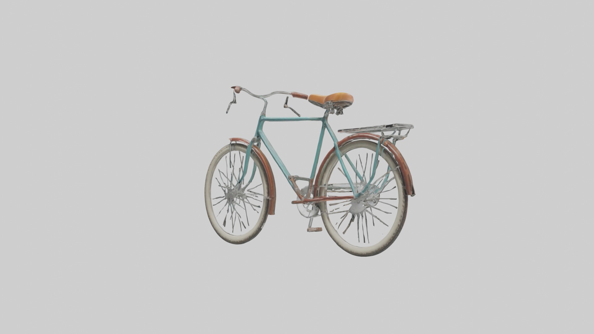 Retro Bicycle Model 1 Low-poly 3D model_4