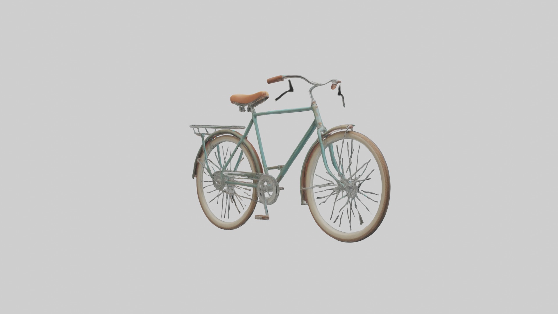 Retro Bicycle Model 1 Low-poly 3D model_2